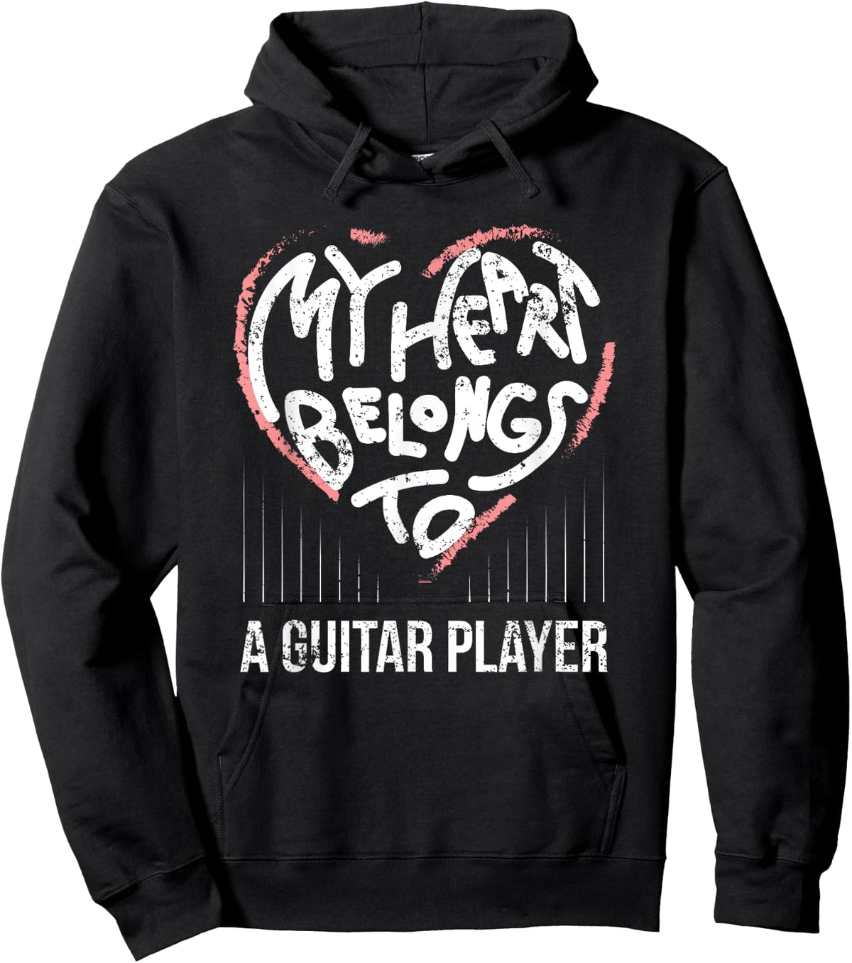 Guitarist Girlfriend or Wife My Heart Belongs To A Guitarist Hoodie - Hoodie | Black