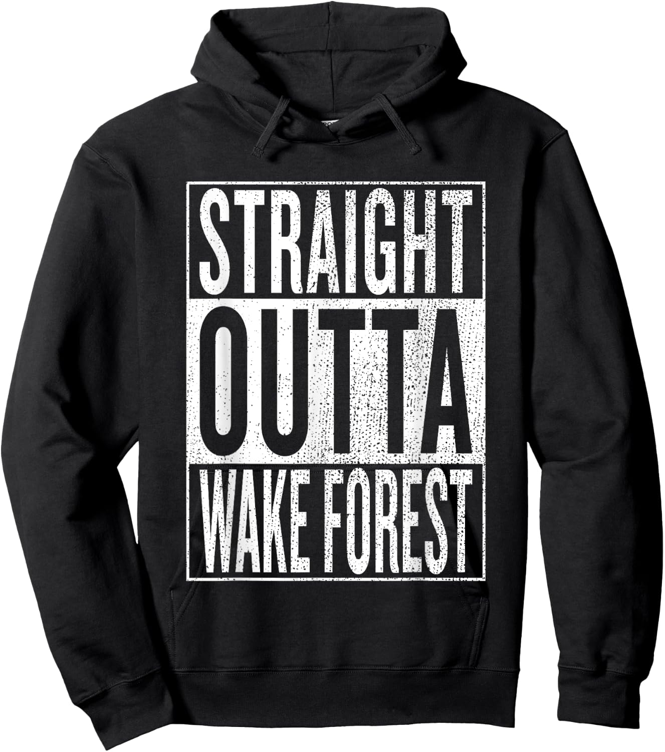 Straight Outta Wake Forest Great Travel & Gift Hoodie - Hoodie | Black