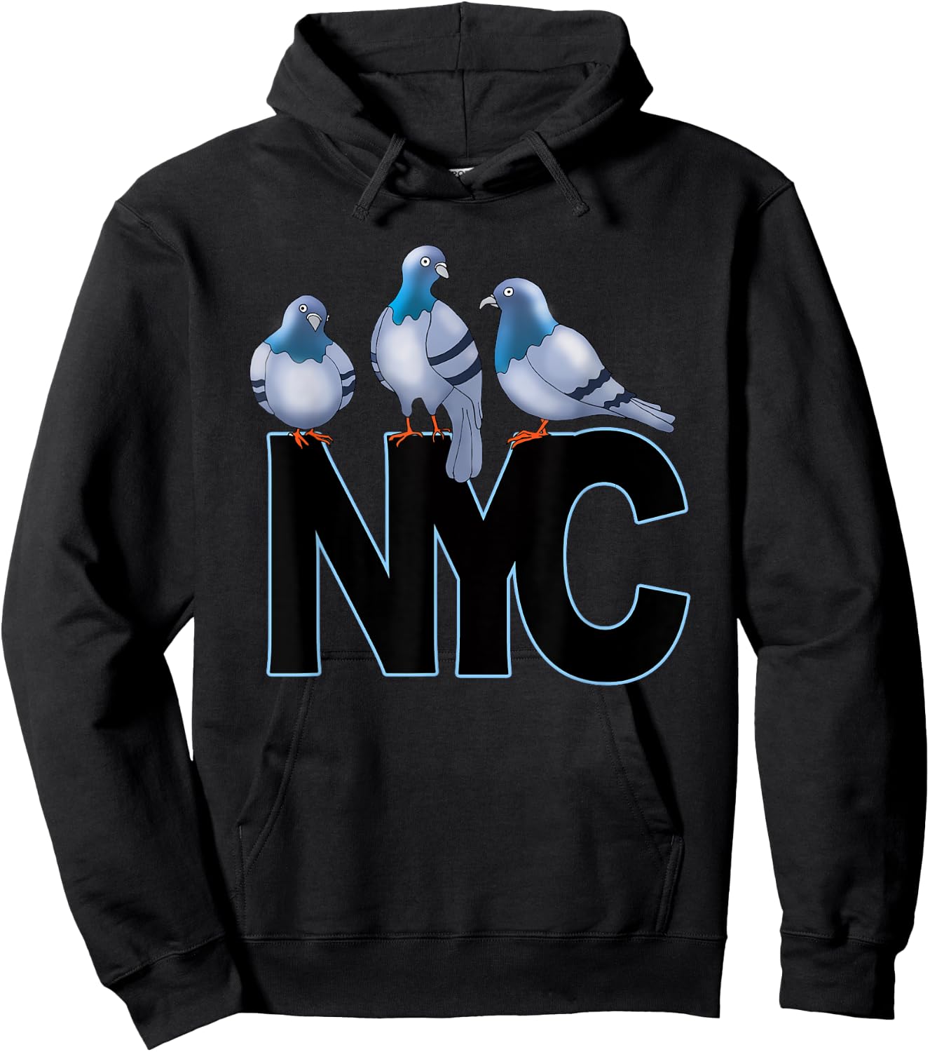I Love NYC Native Pigeons Funny Hoodie - Hoodie | Black