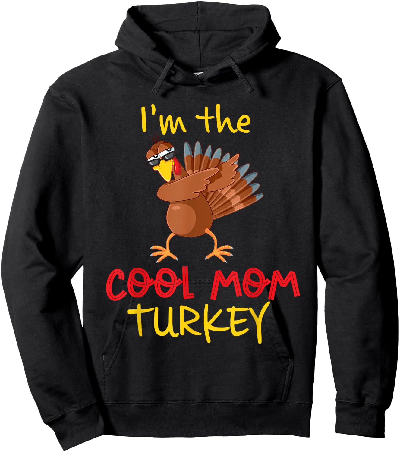 Mom Mommy Turkey Matching Family Group Thanksgiving Party Hoodie - Hoodie | Black