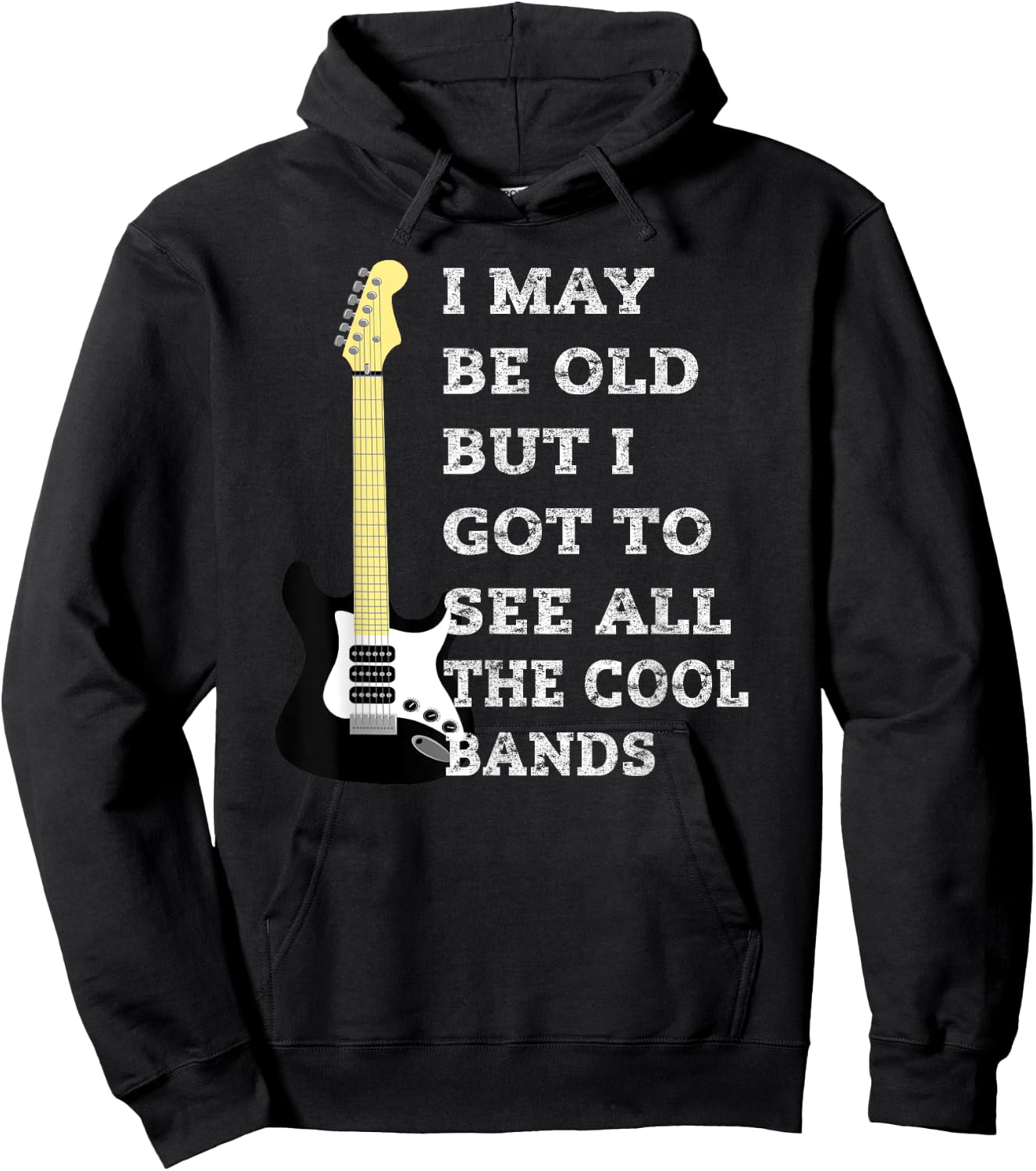 I may be old but I saw all the cool bands Hoodie - Hoodie | Black