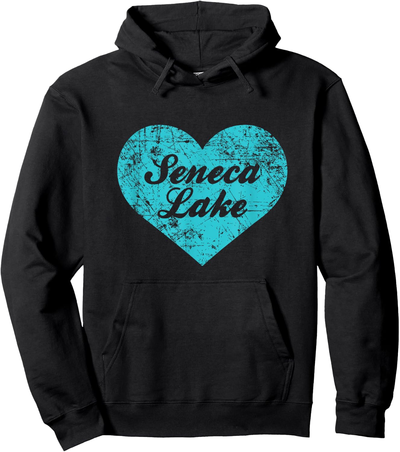 I Love Seneca Lake Shirt, New York Camping Gift Hoodie - Hoodie | Black