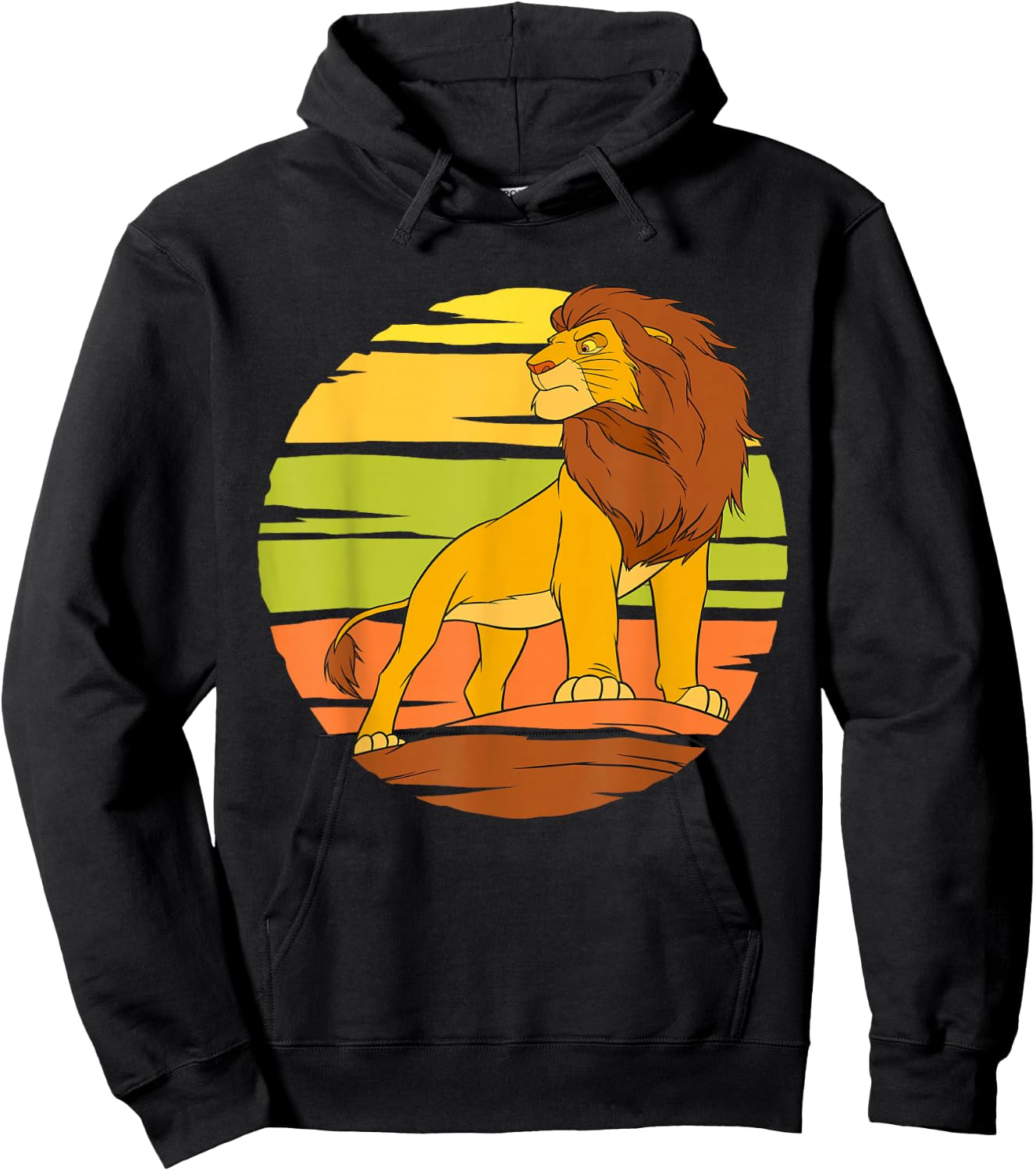 Disney The Lion King Adult Simba Pride Rock Sun Hoodie - Hoodie | Black