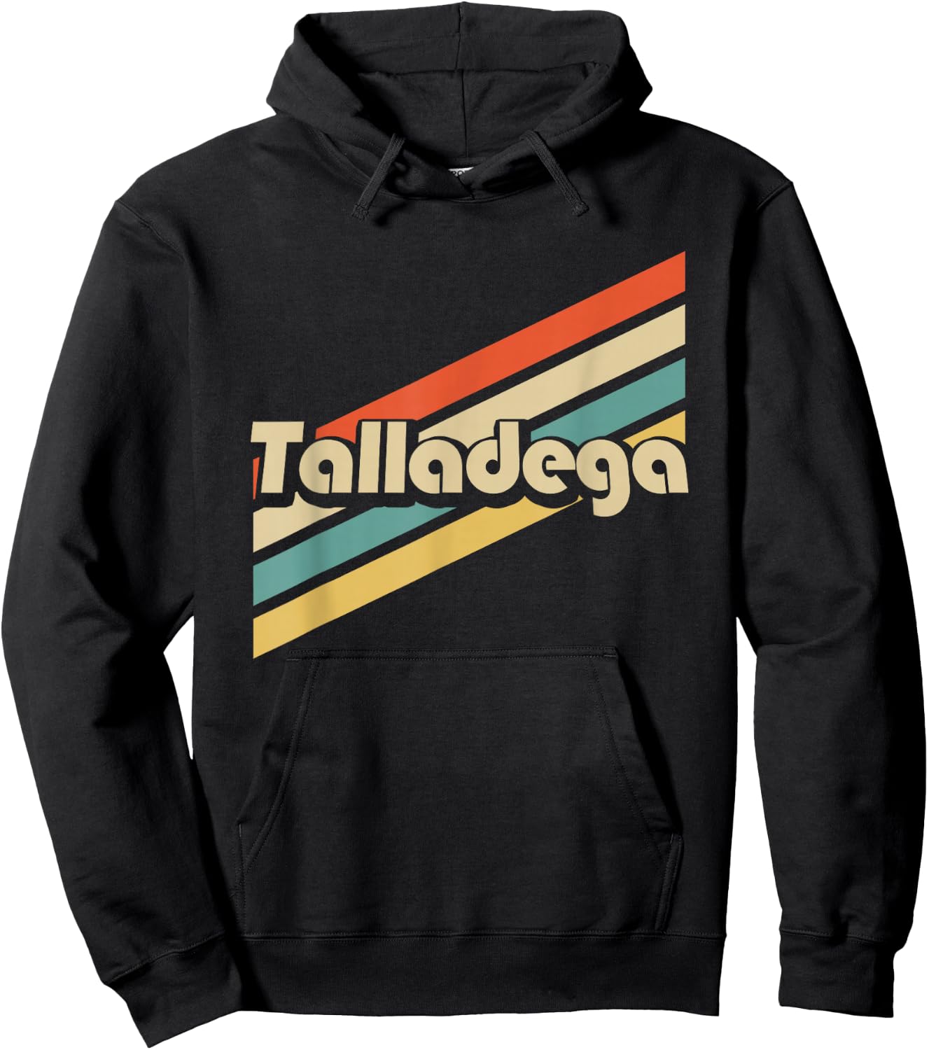 Vintage 80s Talladega Alabama Hoodie - Hoodie | Black