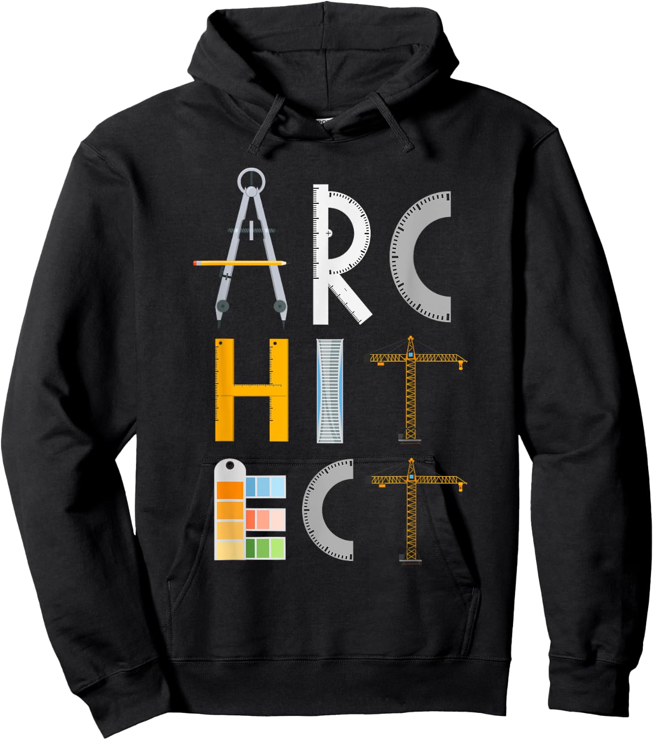 Architect Gifts Architecture Students Men Women Kids Hoodie - Hoodie | Black