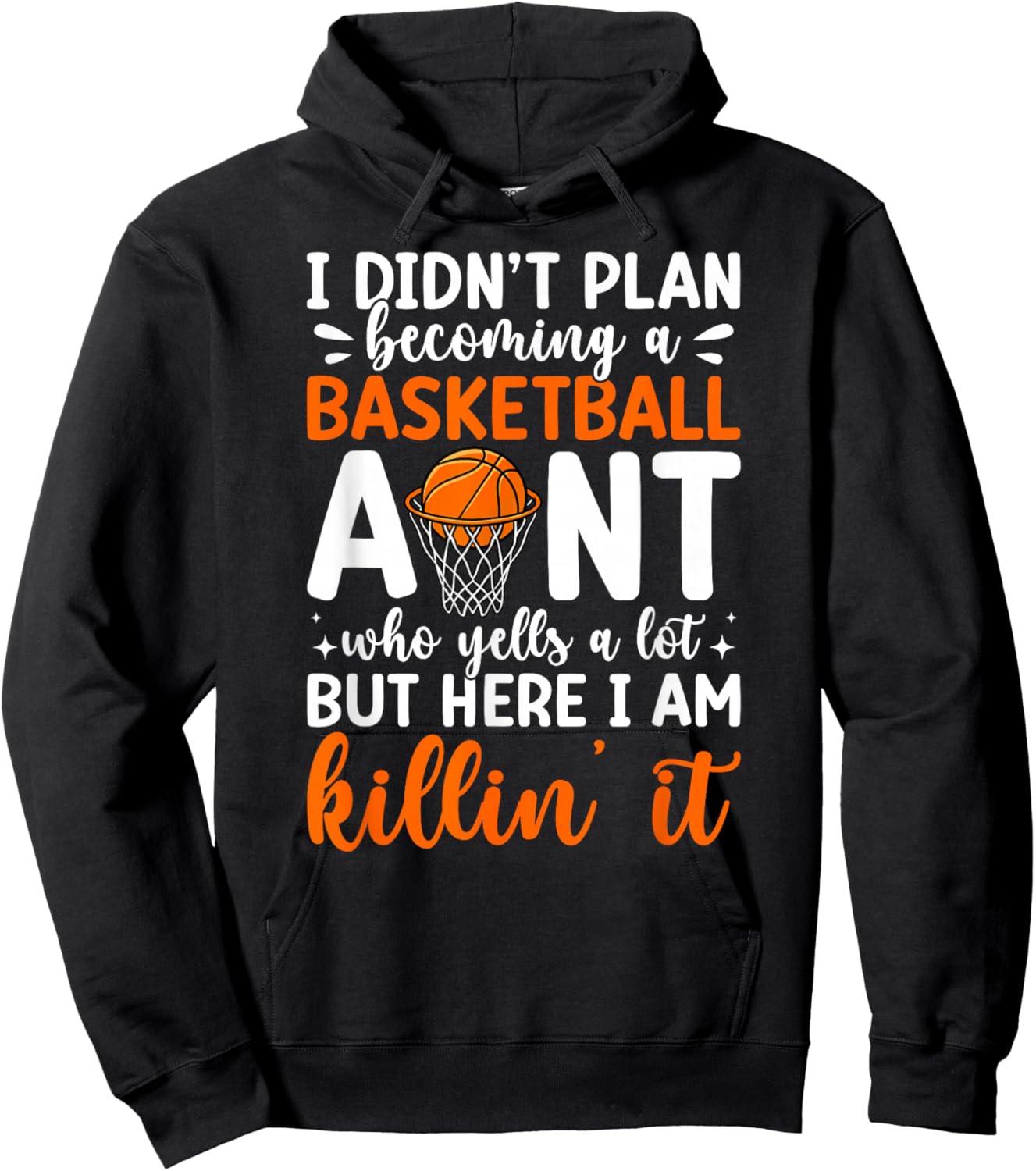 Becoming A Basketball Aunt Of A Basketball Player Auntie Hoodie - Hoodie | Black