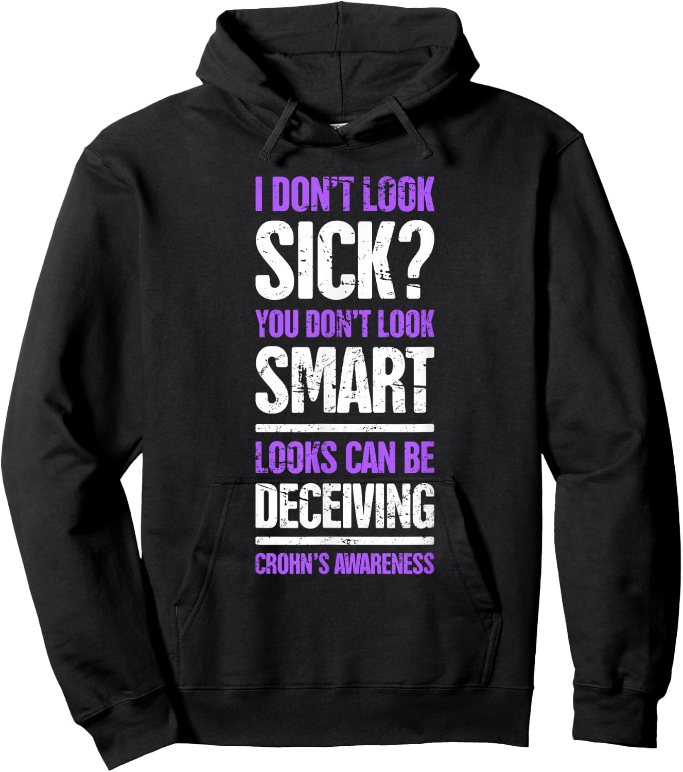 Funny Crohn's Awareness Present - Crohn's Disease Hoodie - Hoodie | Black