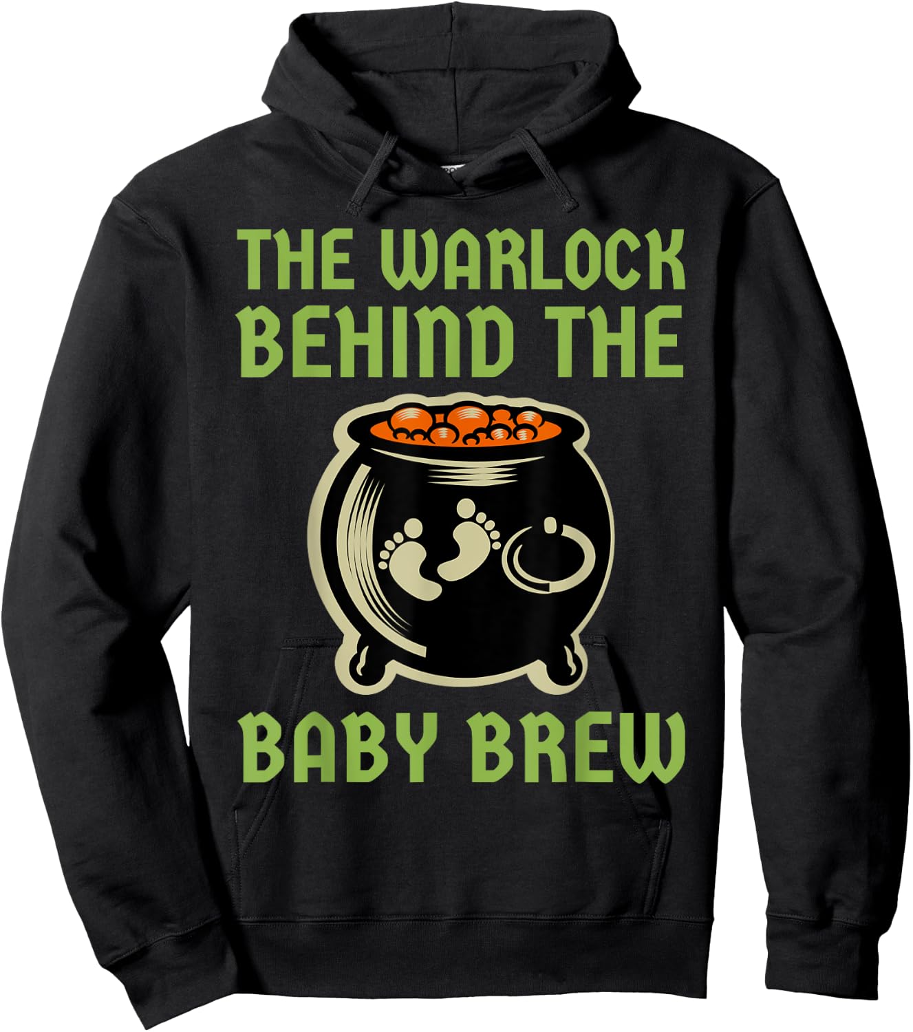 The Warlock Behind The Baby Brew, Halloween New Dad To Be Hoodie - Hoodie | Black