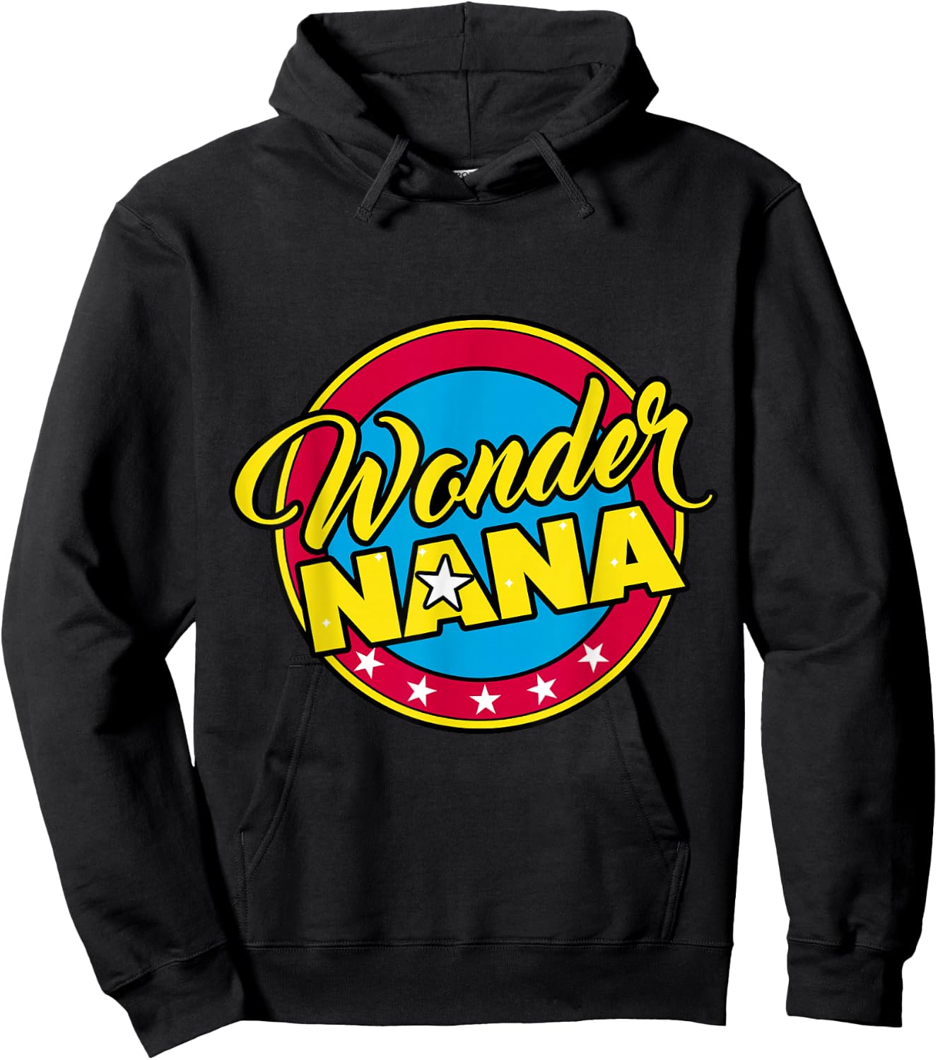 Cute Grandma Superhero Wonder Nana or Mom Hoodie - Hoodie | Black