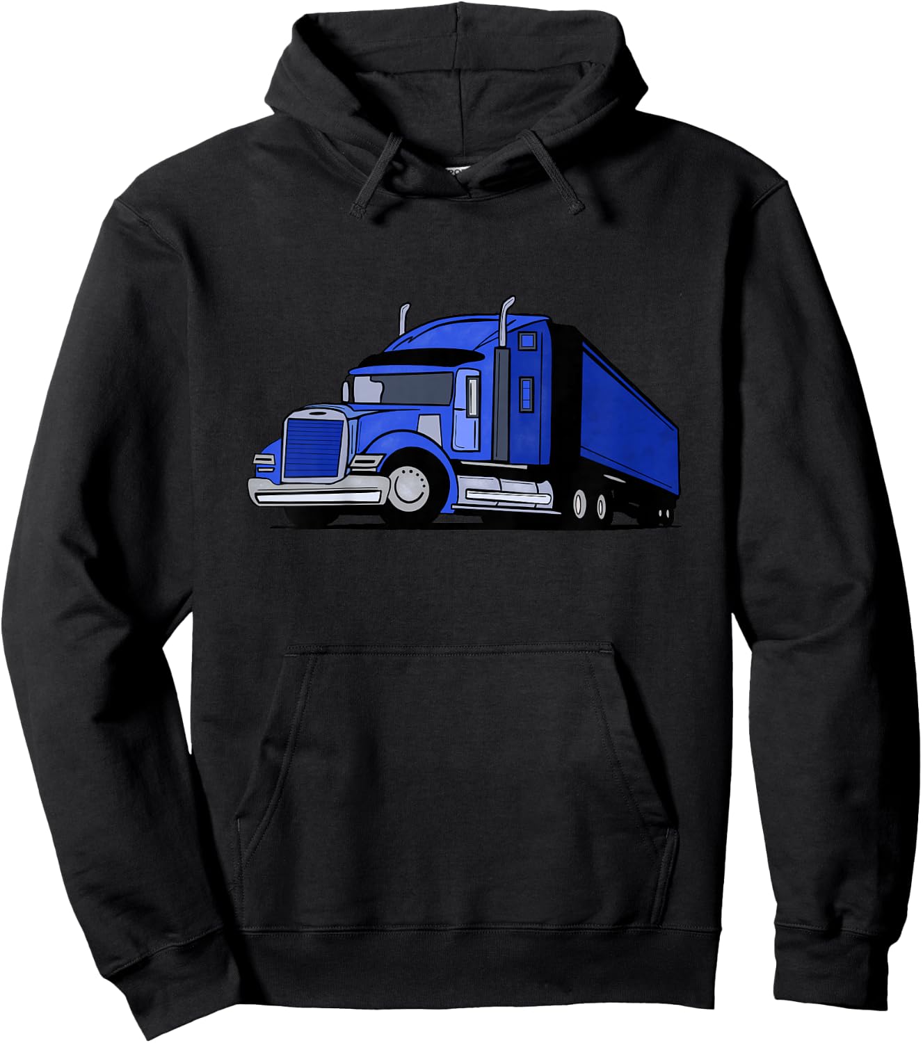 Semi Truck design Gift Hoodie - Hoodie | Black