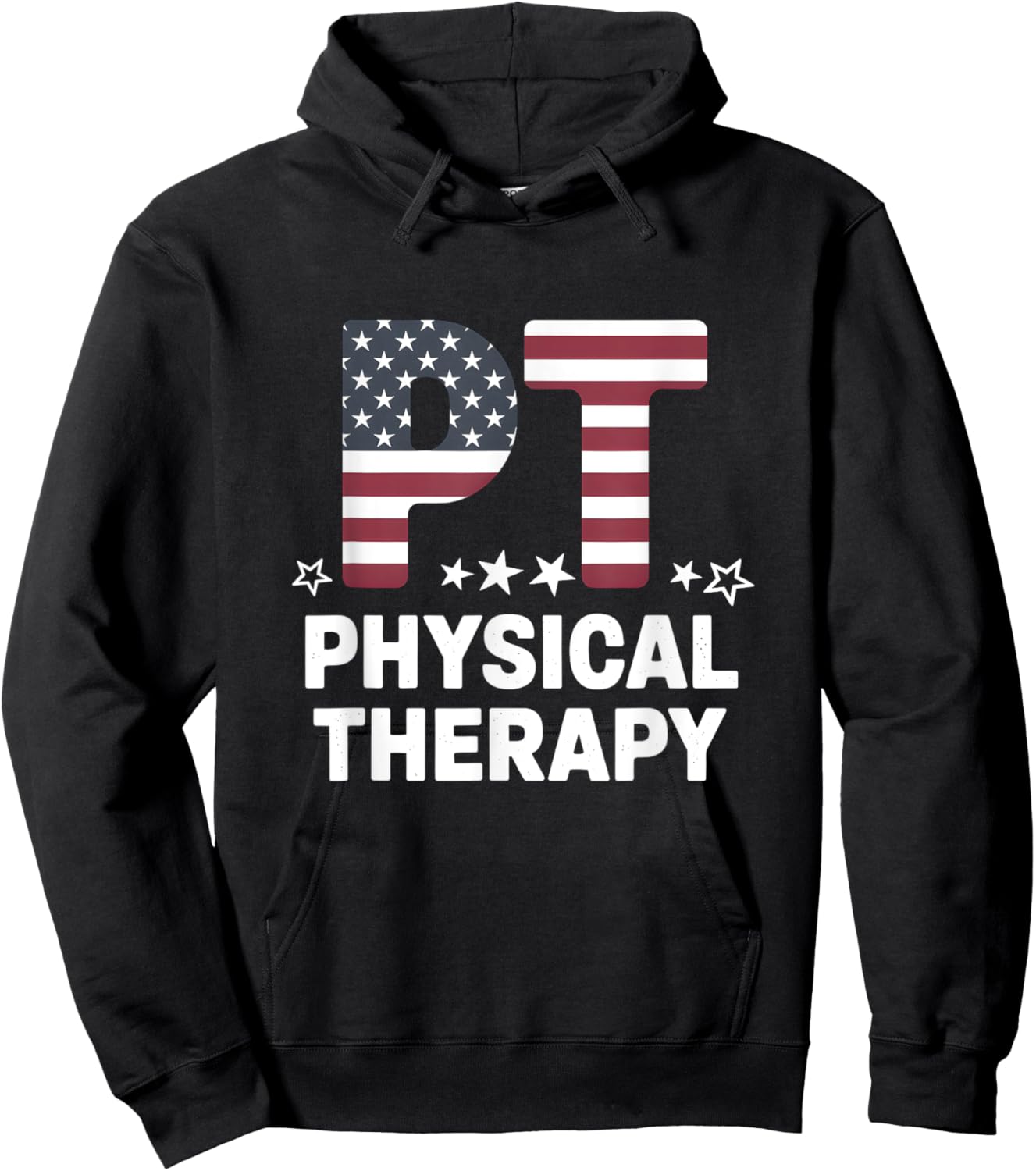 Patriotic Physical Therapy 4th of July USA Pride Therapist Hoodie - Hoodie | Black