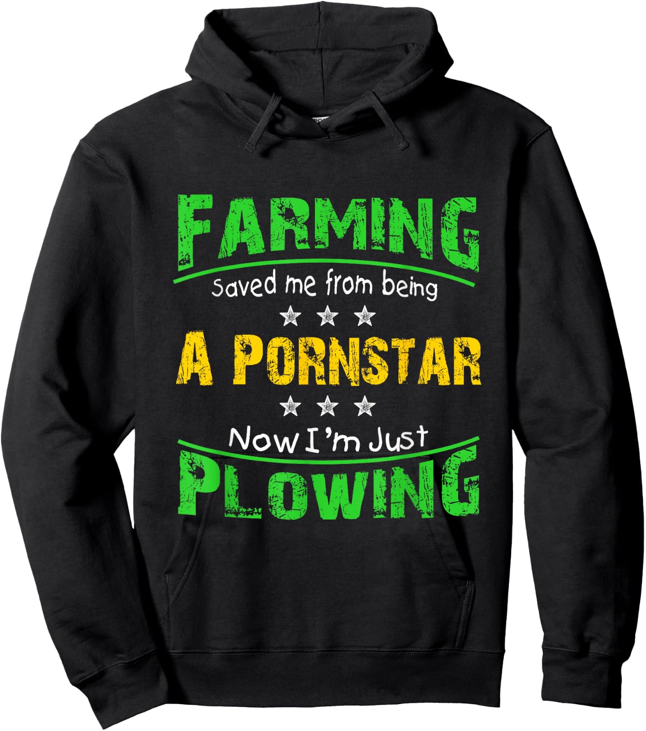 Farming Saved Me From Being A Pornstar T Shirt Hoodie - Hoodie | Black