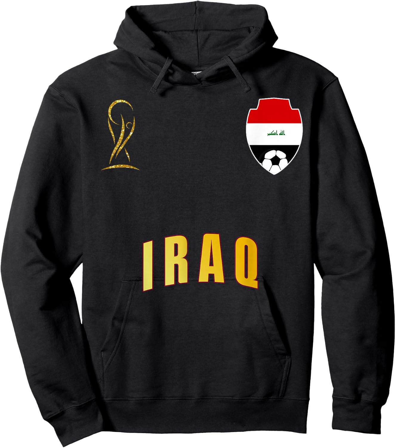 Retro Iraq Flag Iraqi Pride Lovers Hoodie - Hoodie | Black