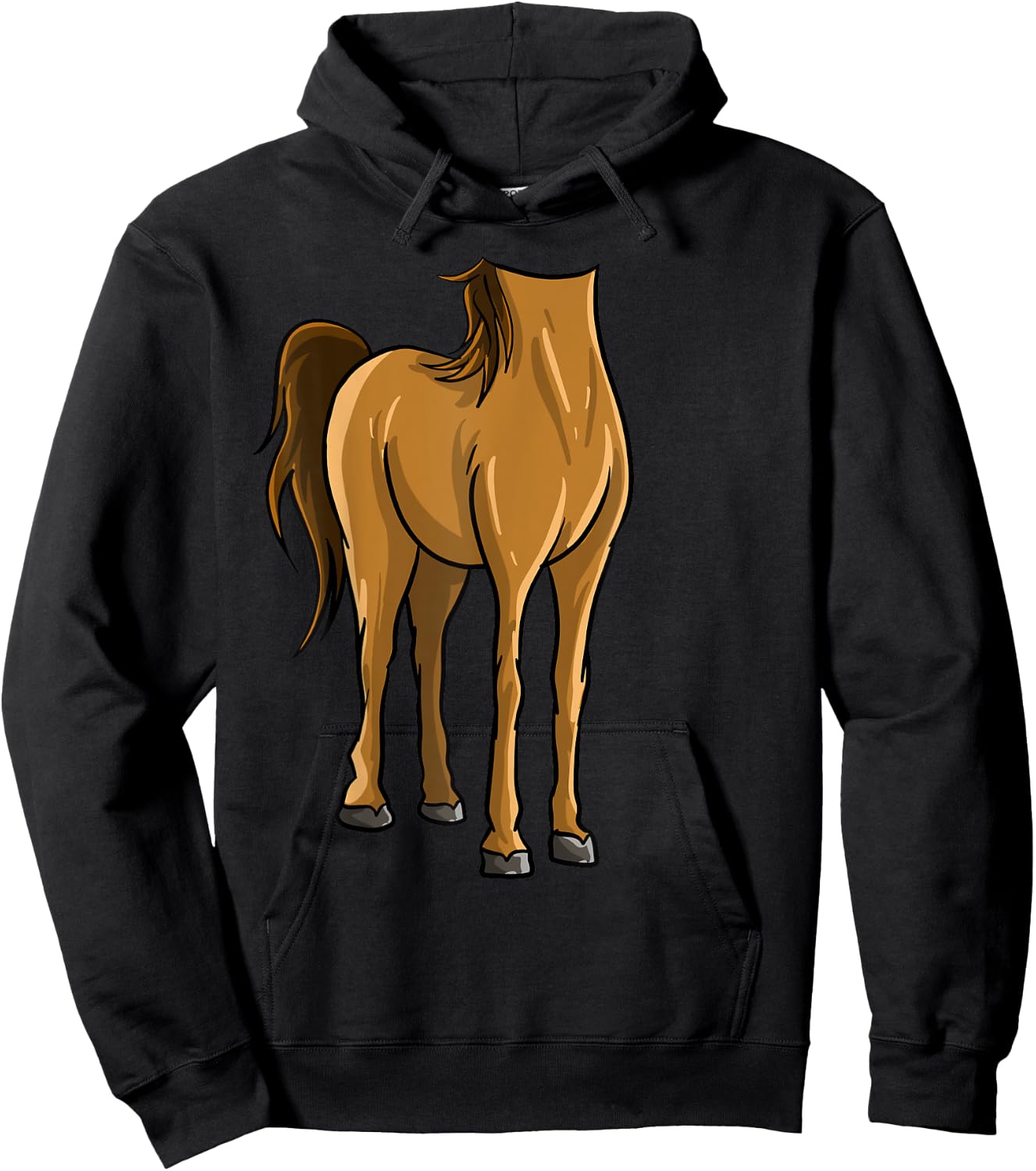 Cool Headless Horse Halloween Costume | Funny Lazy DIY Gift Hoodie - Hoodie | Black