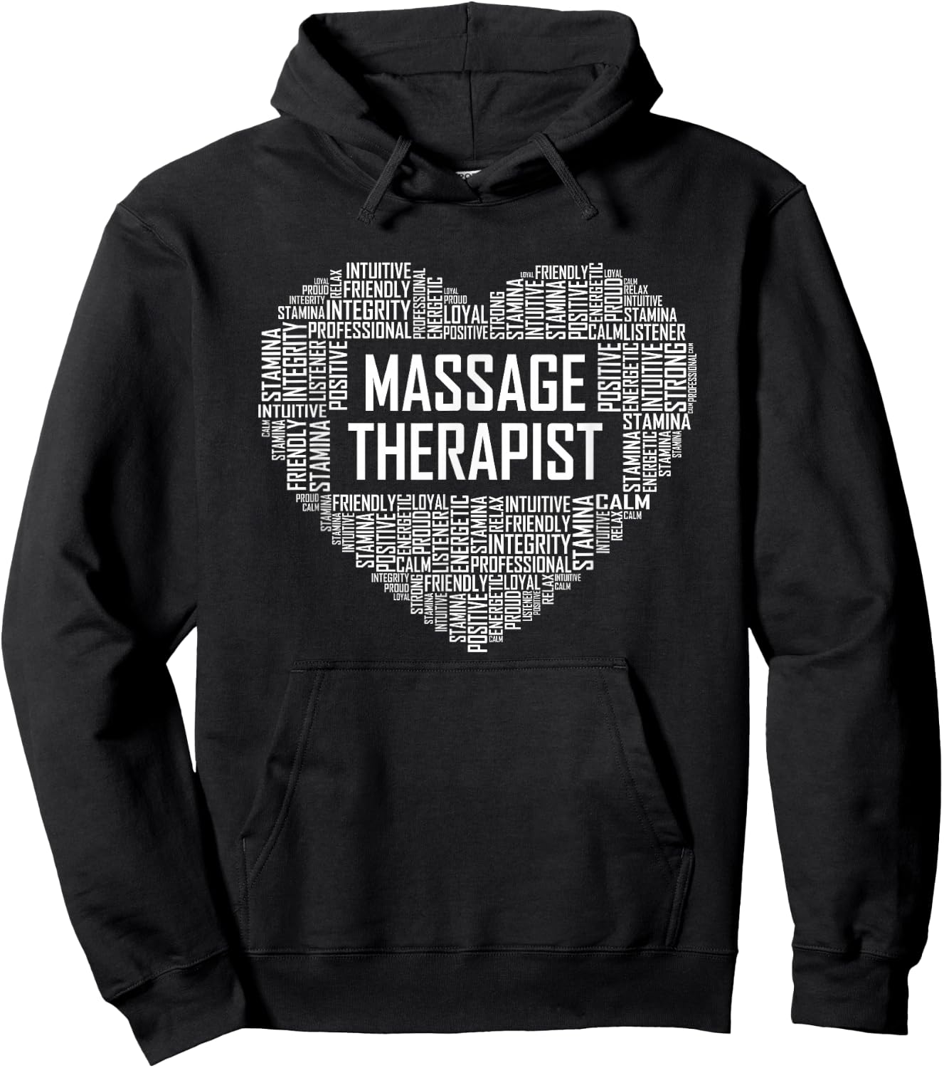 Massage Therapist Gifts Heart Therapy Chiropractor Hoodie - Hoodie | Black