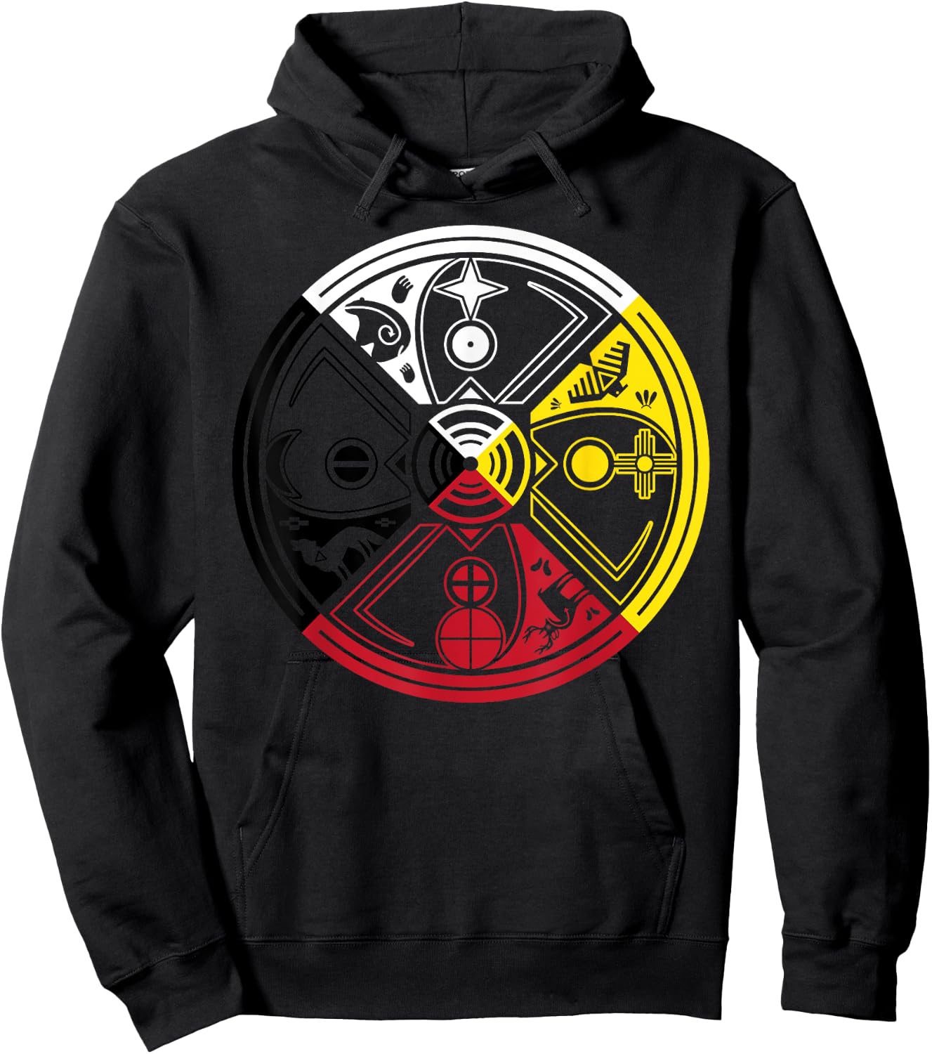 Medicine Wheel Sacred Hoop Hoodie - Hoodie | Black
