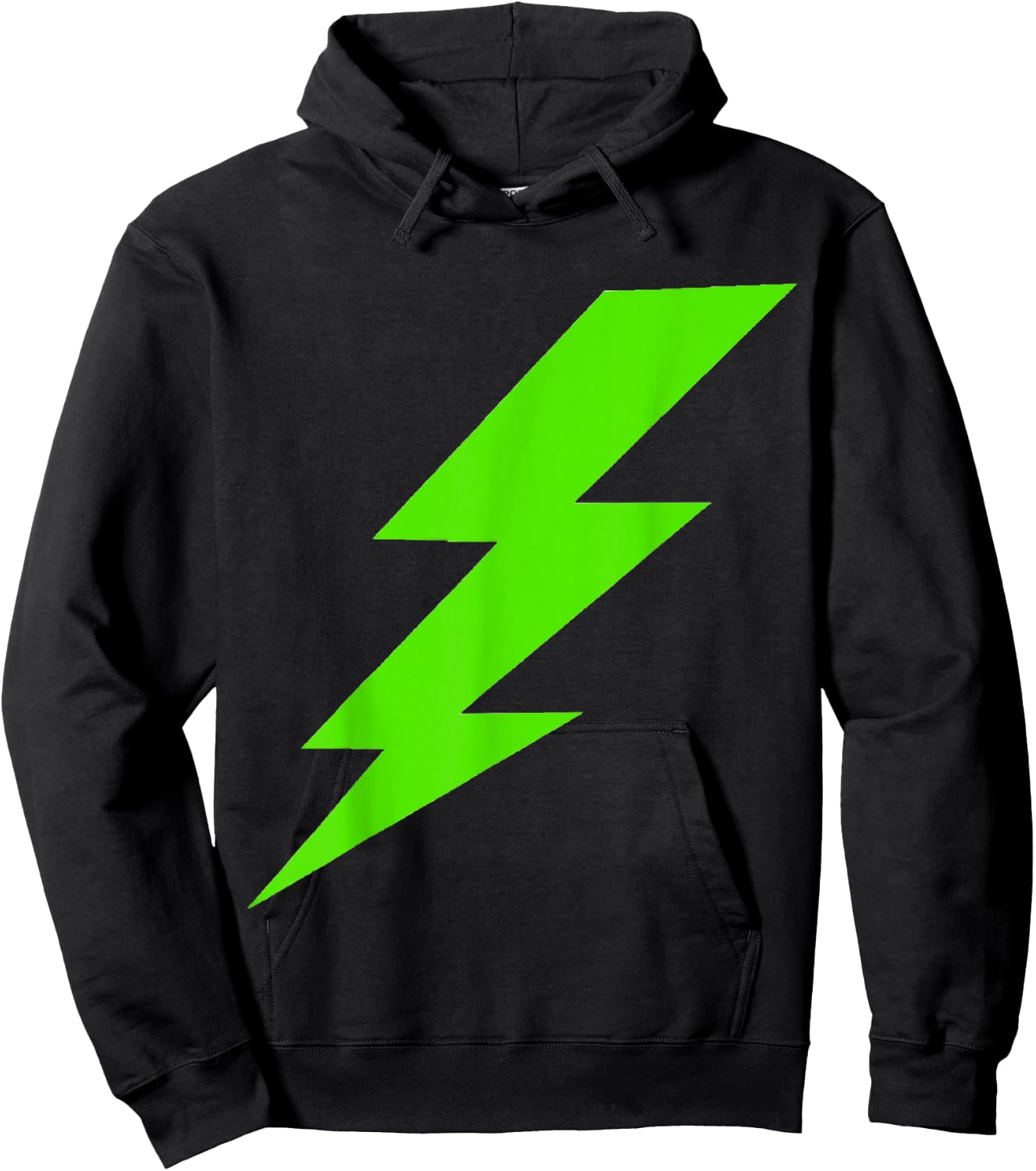 Lightning Bolt Bright Green Silhouette Hoodie - Hoodie | Black