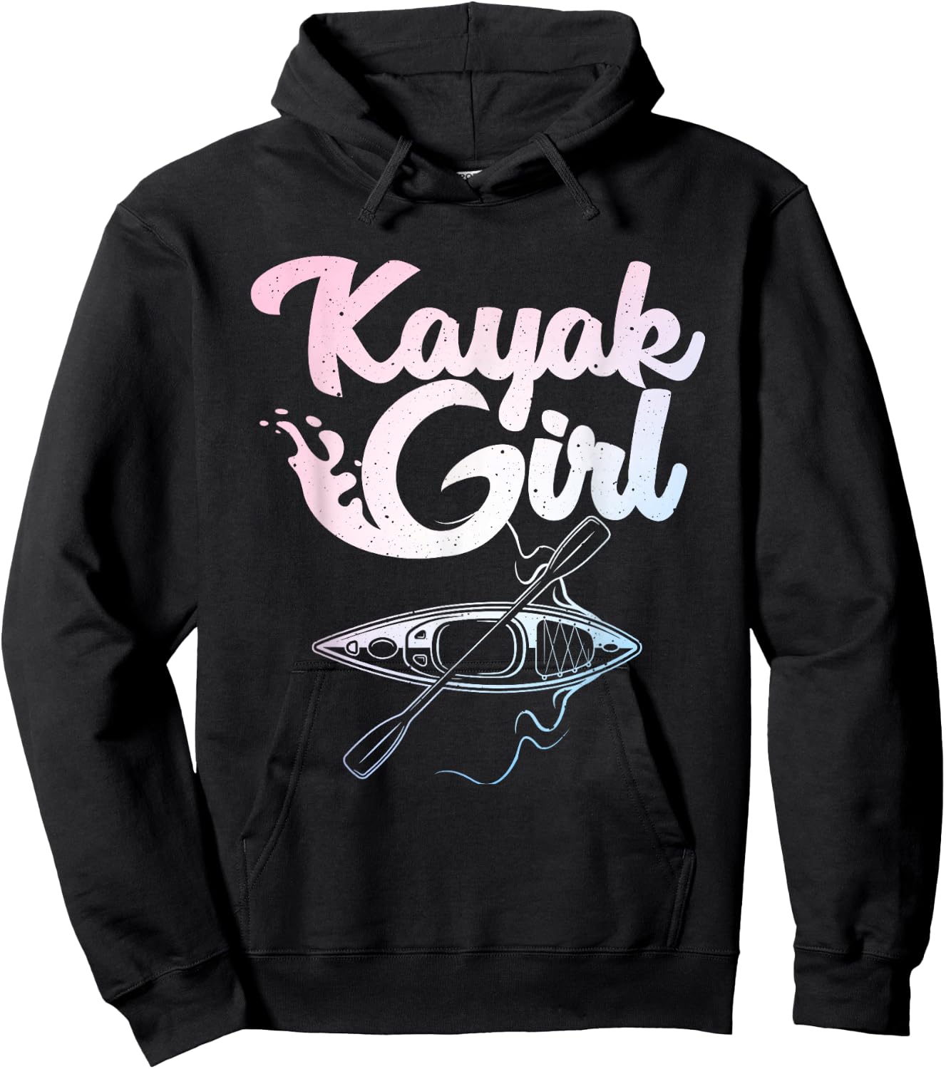 Funny Kayak Girl Art Girls Kayaking Lovers Kayak Hoodie - Hoodie | Black