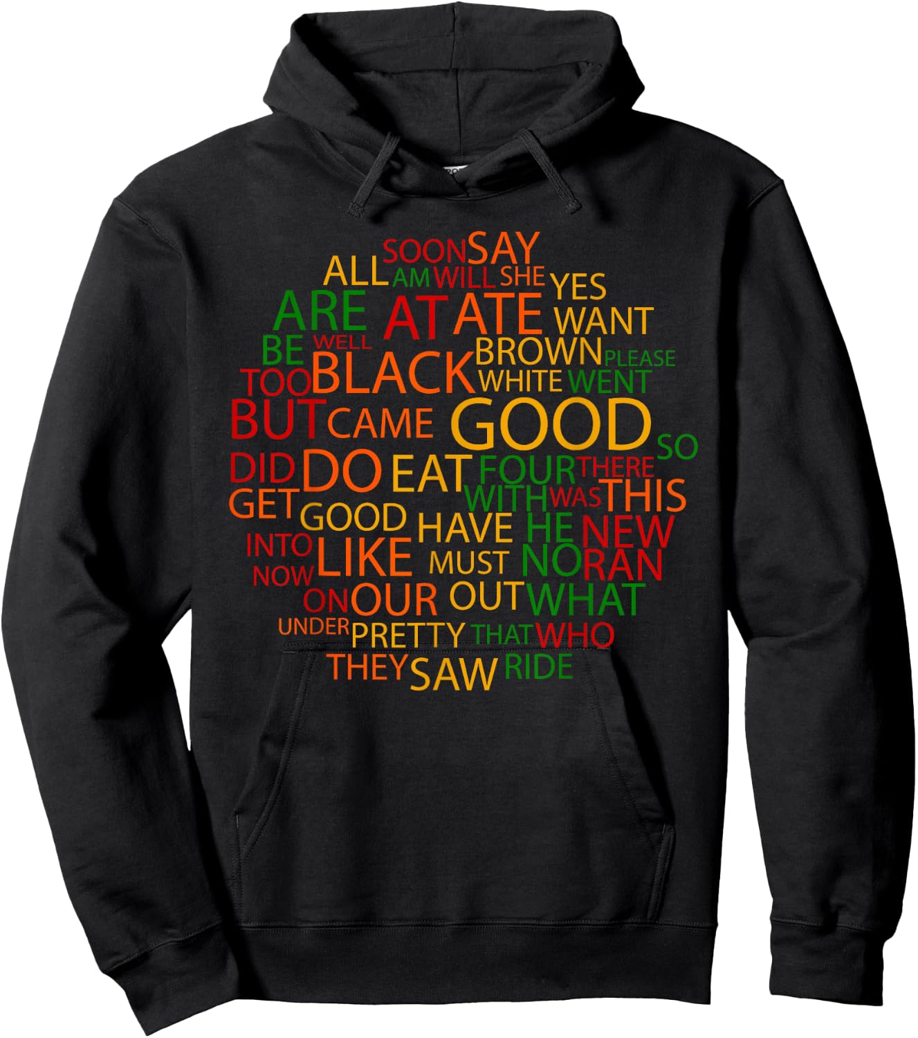Kindergarten Sight Words for Kindergarten Teachers Men Women Kids Hoodie - Hoodie | Black