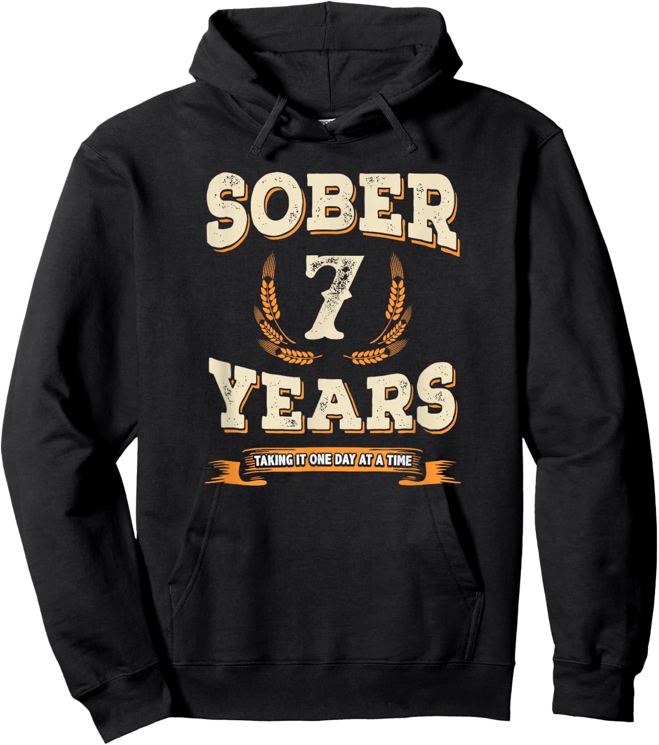 Clean and Sober Anniversary Gifts 7 Years Sobriety Shirt Hoodie - Hoodie | Black