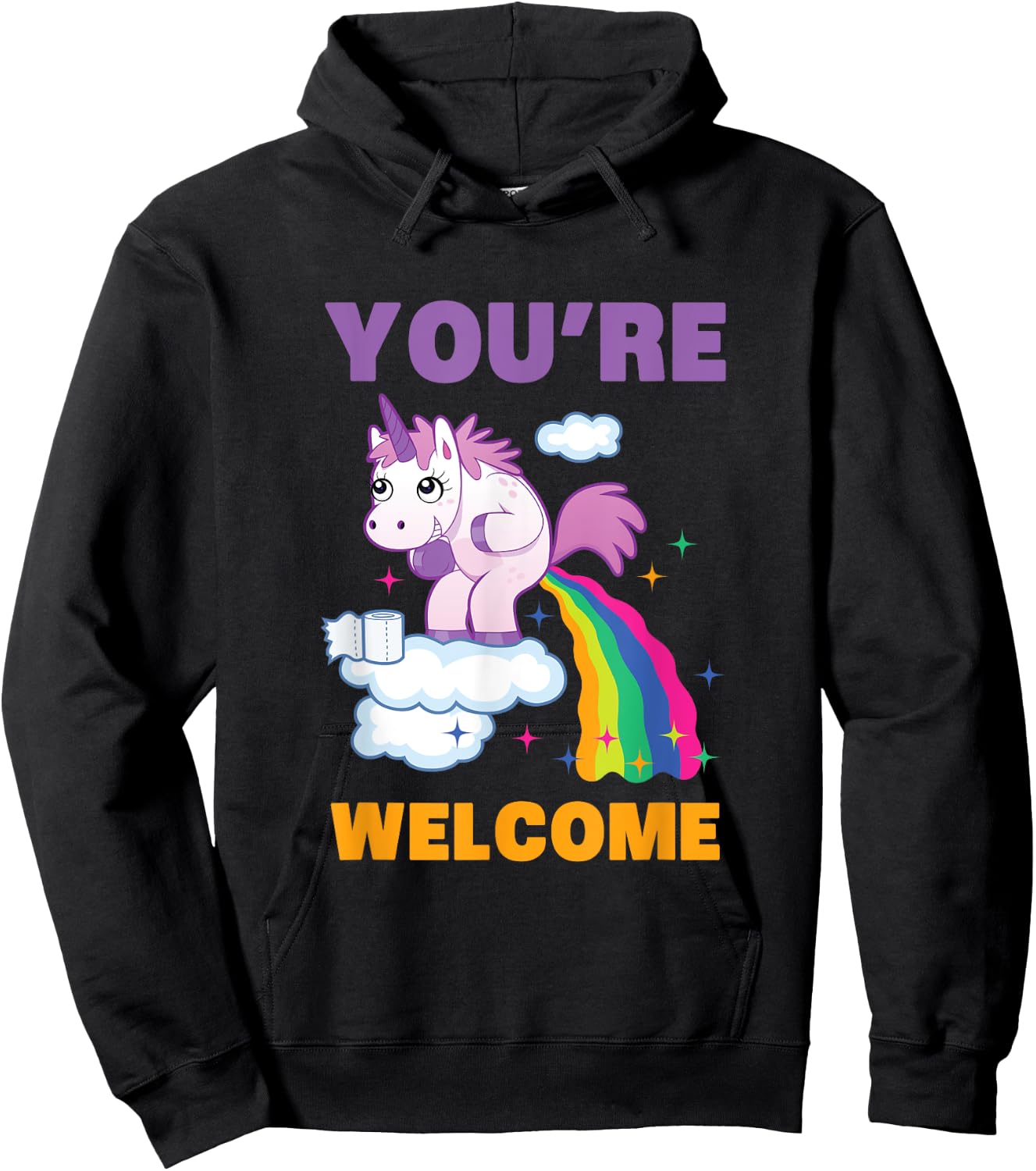 Fun Unicorn Rainbow Fart Poop Where Rainbows From Joke Gift Hoodie - Hoodie | Black
