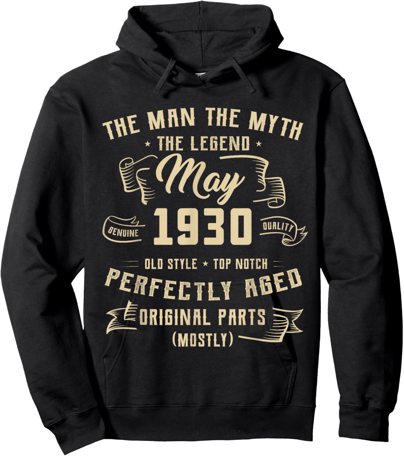 Man Myth Legend May 1930 96th Birthday 96 Yrs Old Hoodie - Hoodie | Black