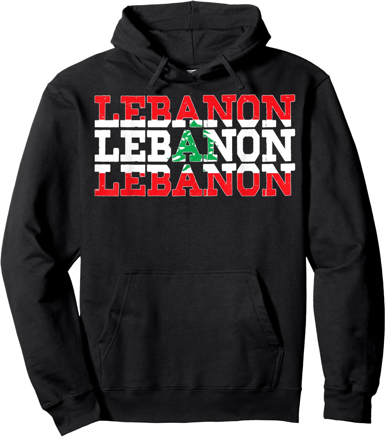 LEBANON | Lebanese Flag Sports Lovers Hoodie - Hoodie | Black