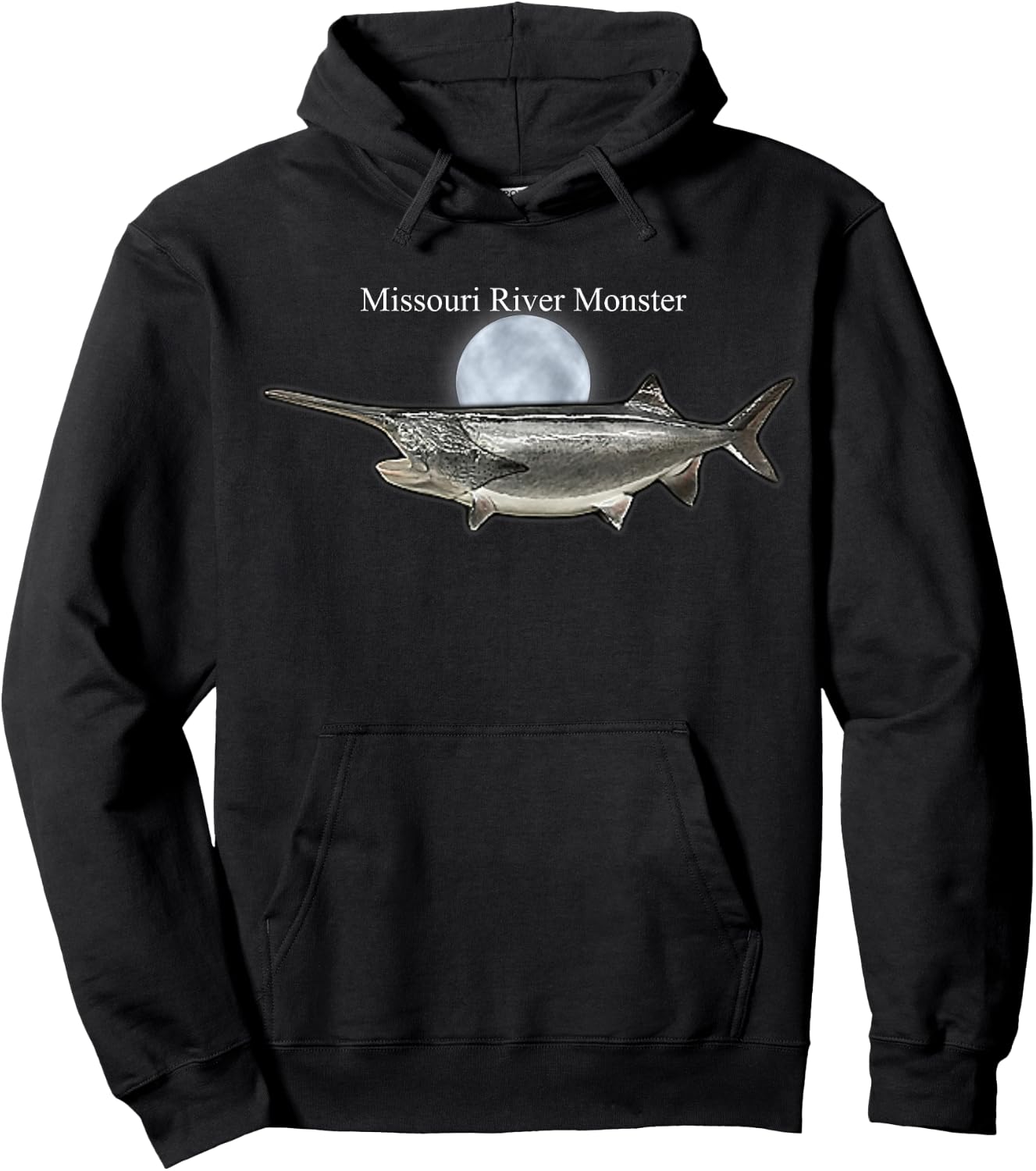 Paddlefish Missouri River Monster fishing Hoodie - Hoodie | Black