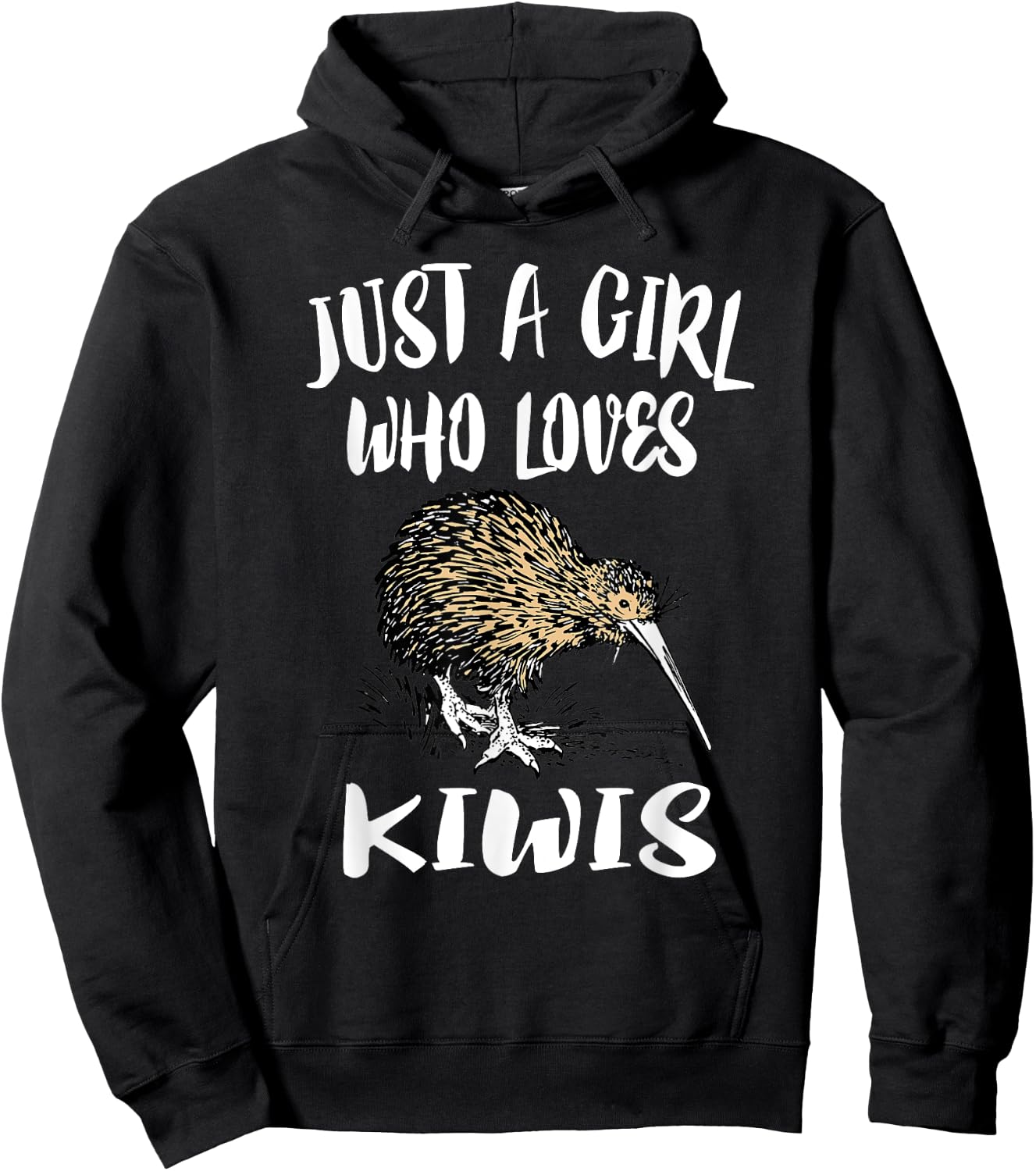 Just A Girl Who Loves Kiwis Kiwi Bird Gift Hoodie - Hoodie | Black