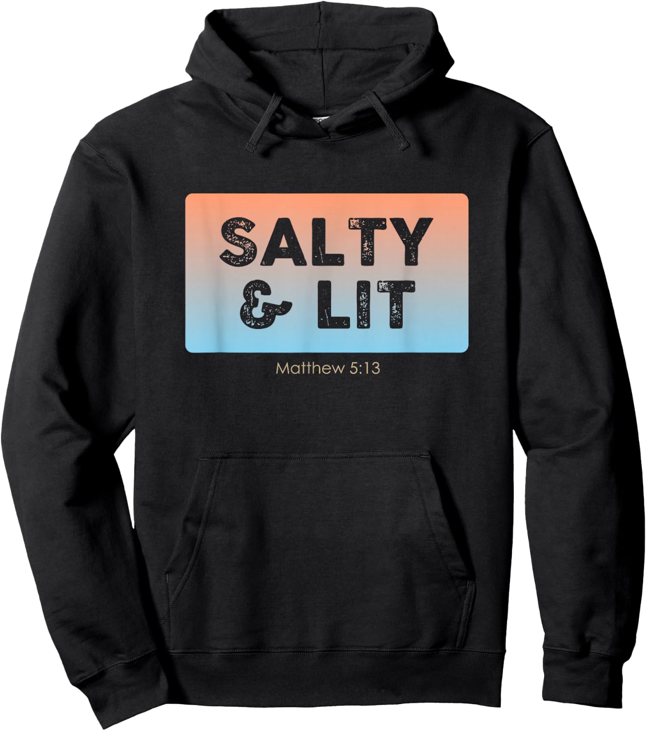 Funny Christian Gift Salty & Lit Hoodie - Hoodie | Black