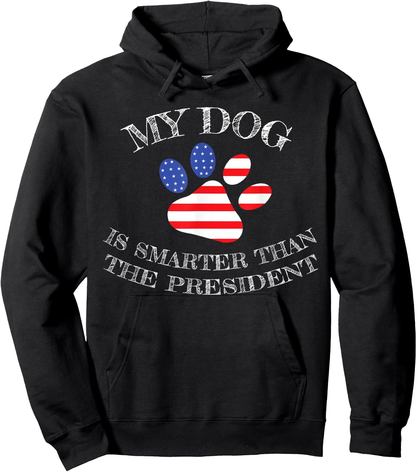 My Dog Is Smarter Than The President Funny Hoodie - Hoodie | Black
