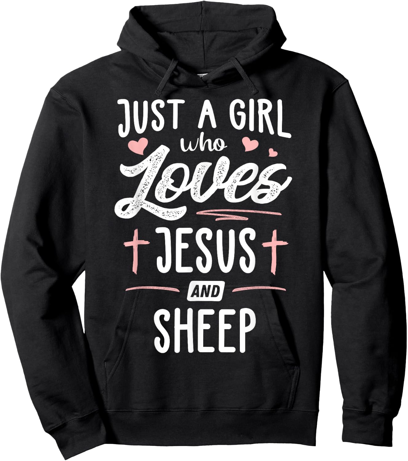 Just A Girl Who Loves Jesus And Sheep Gift Women Hoodie - Hoodie | Black