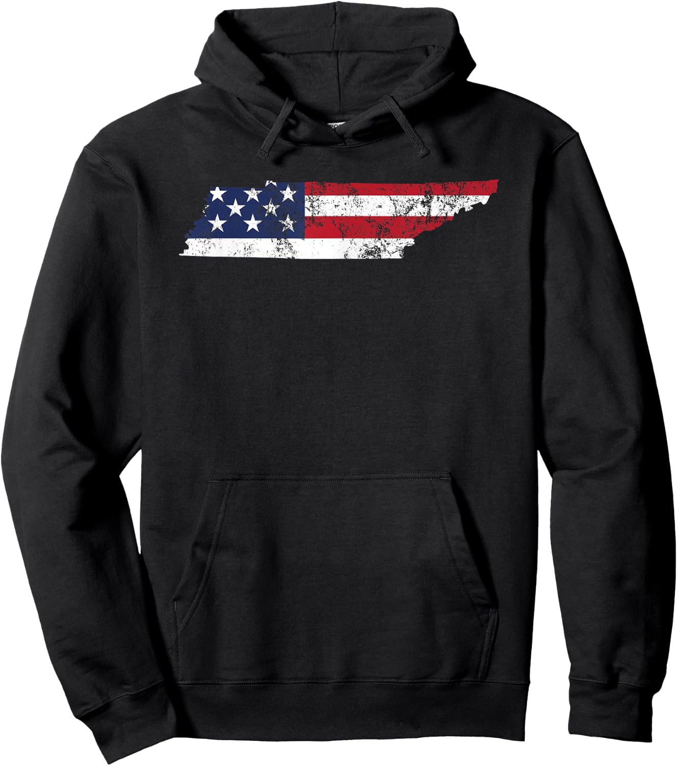 Vintage Tennessee USA Flag State Pride Hoodie - Hoodie | Black