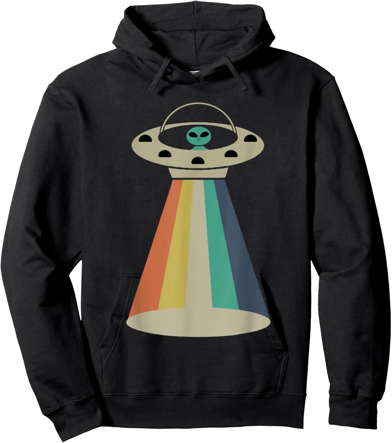 Retro Vintage Alien Hoodie - Hoodie | Black