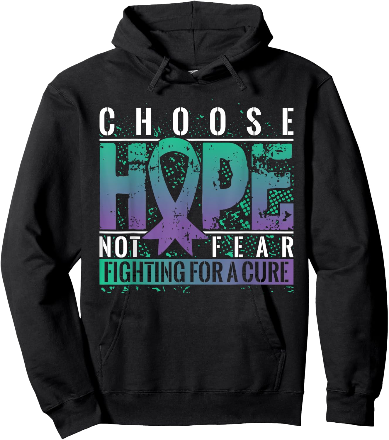 Fighting for a Cure Anal Cancer Awareness Hoodie - Hoodie | Black