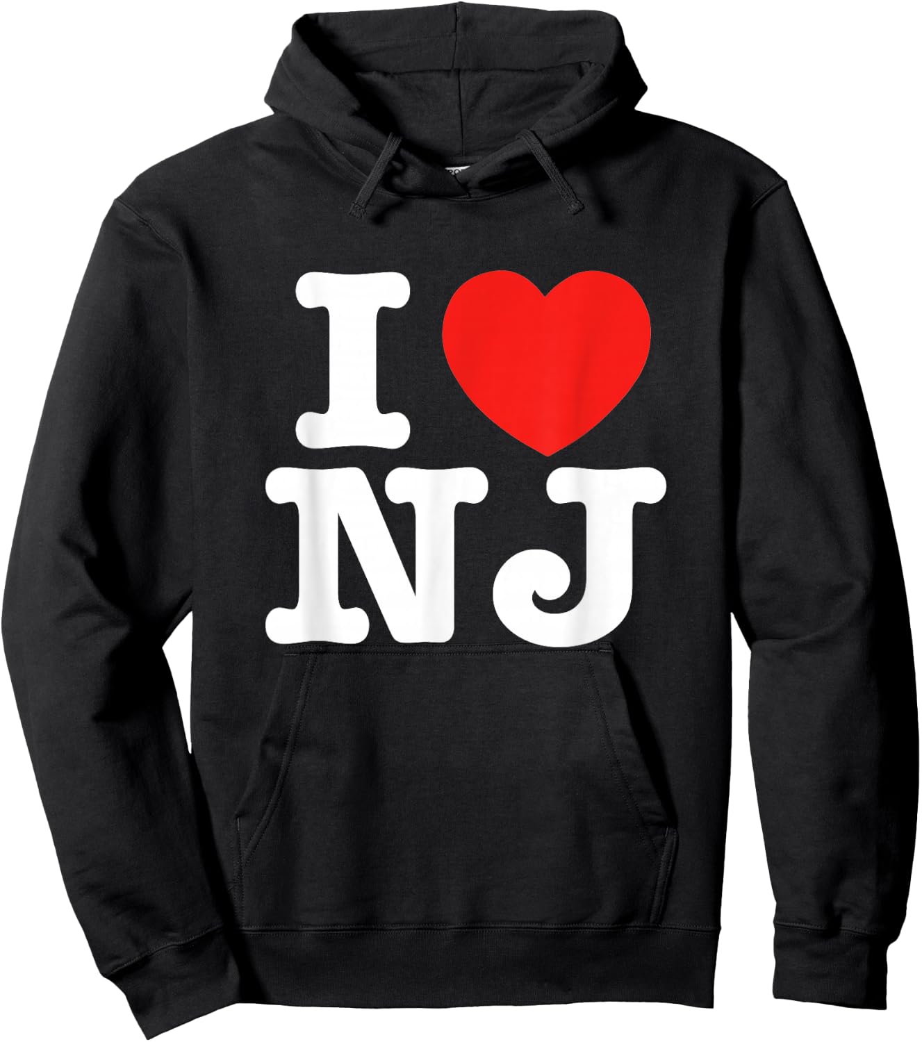 I Heart New Jersey (NJ) Love Hoodie - Hoodie | Black