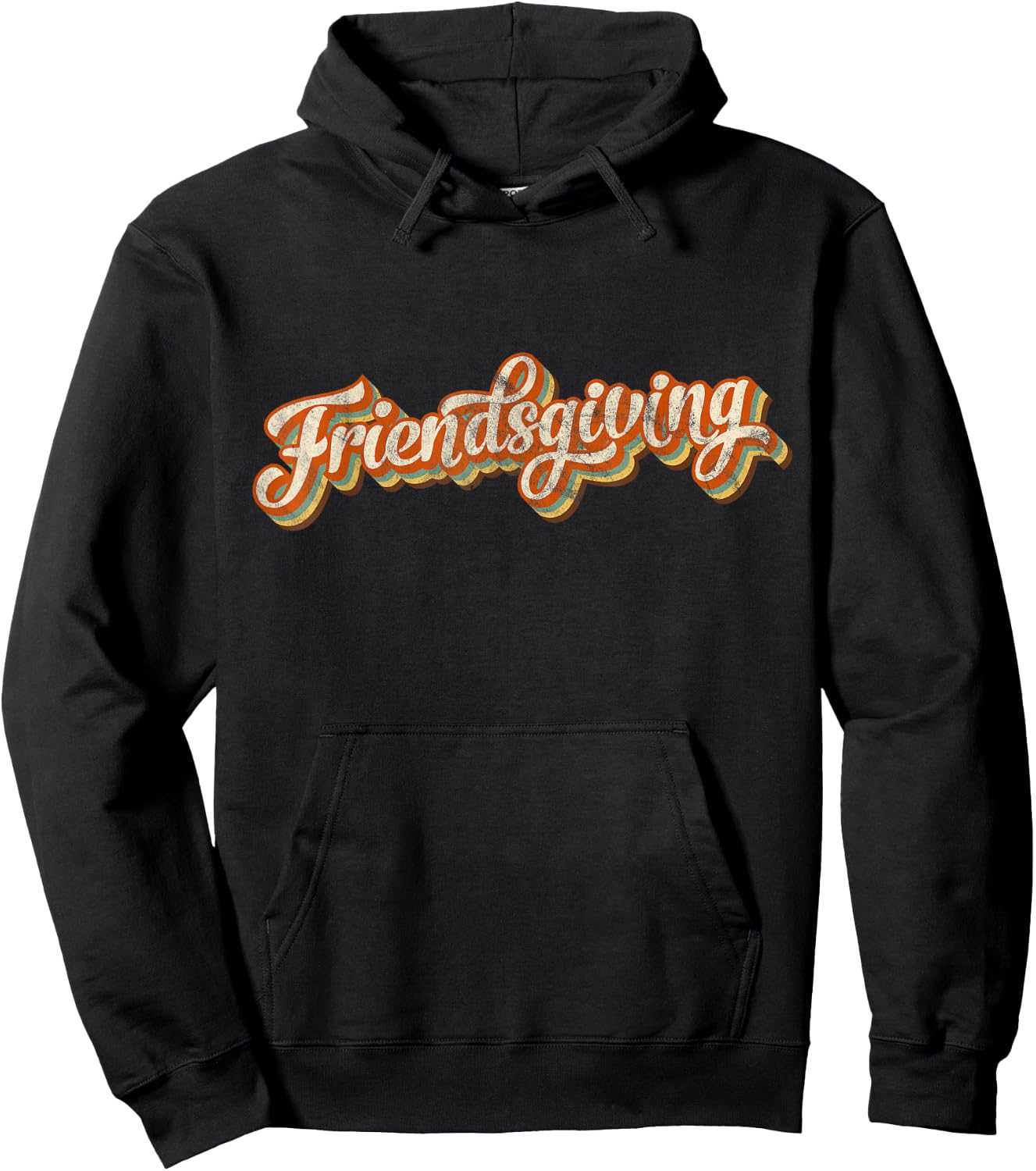Vintage Friendsgiving Thanksgiving Costume Turkey Day Gifts Hoodie - Hoodie | Black