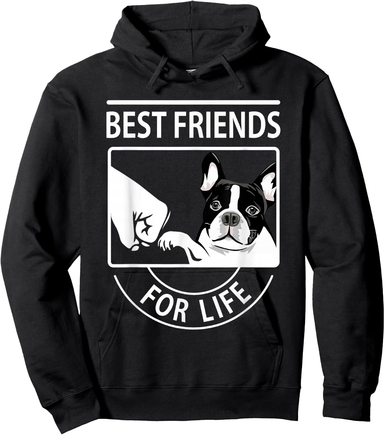 Boston Terrier - Best Friend For Life Hoodie - Hoodie | Black