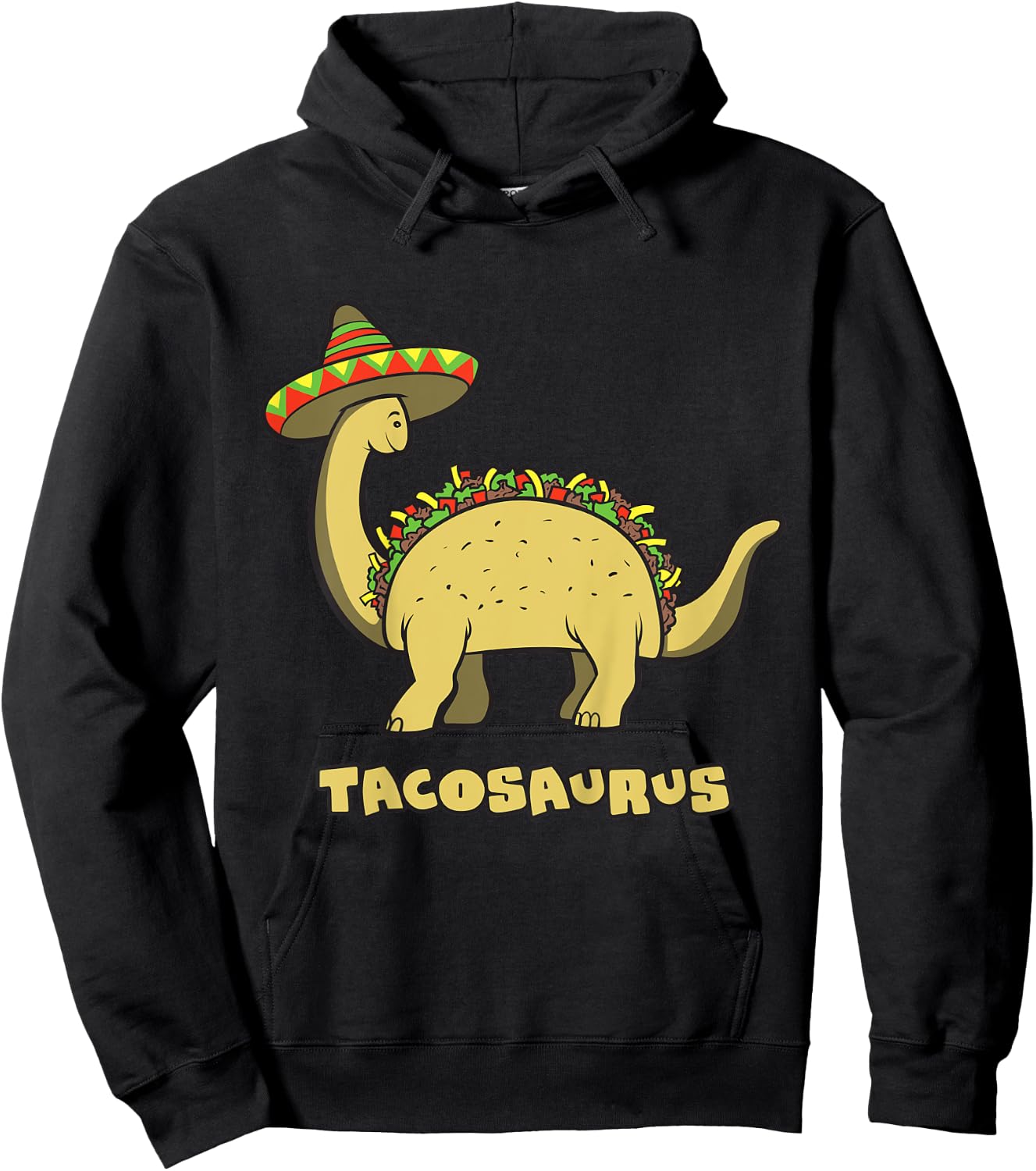 Funny Tacosaurus - Kids' Taco Dinosaur Gift Hoodie - Hoodie | Black