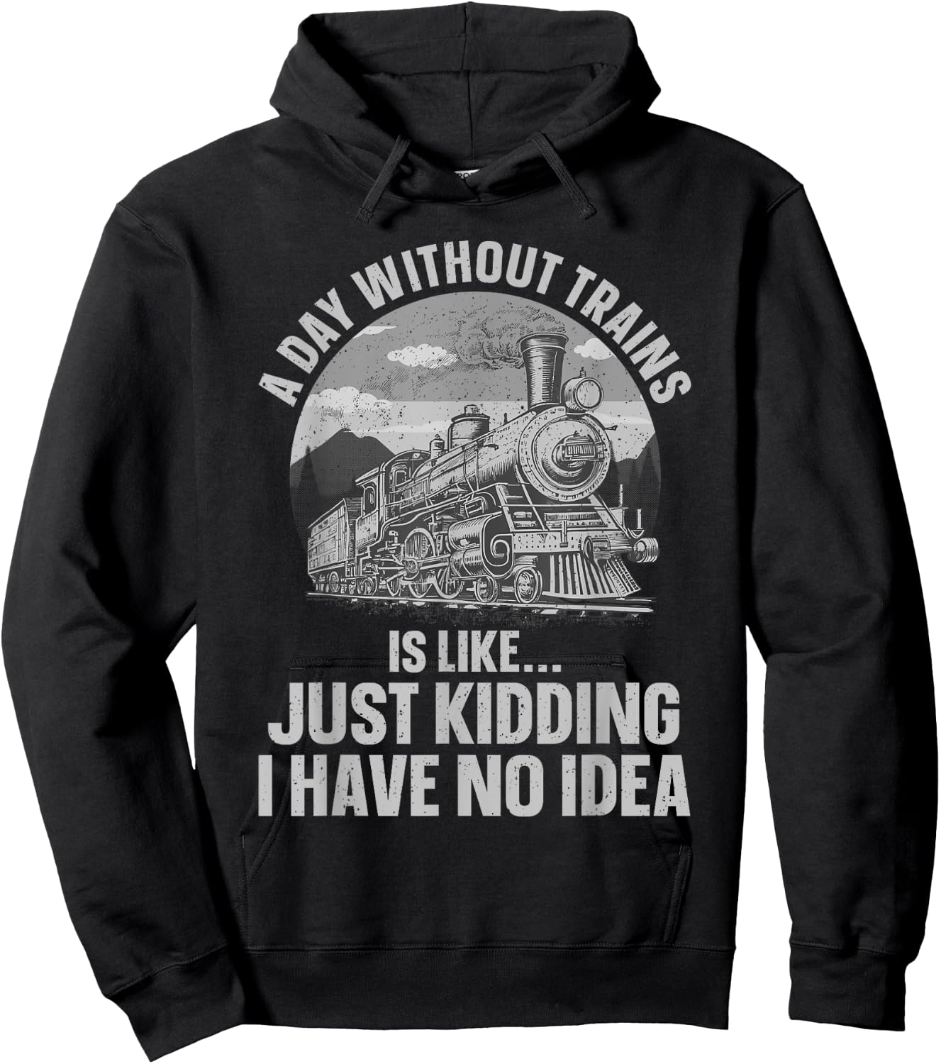 Best Train Art Women Railroad Steam Train Lovers Hoodie - Hoodie | Black
