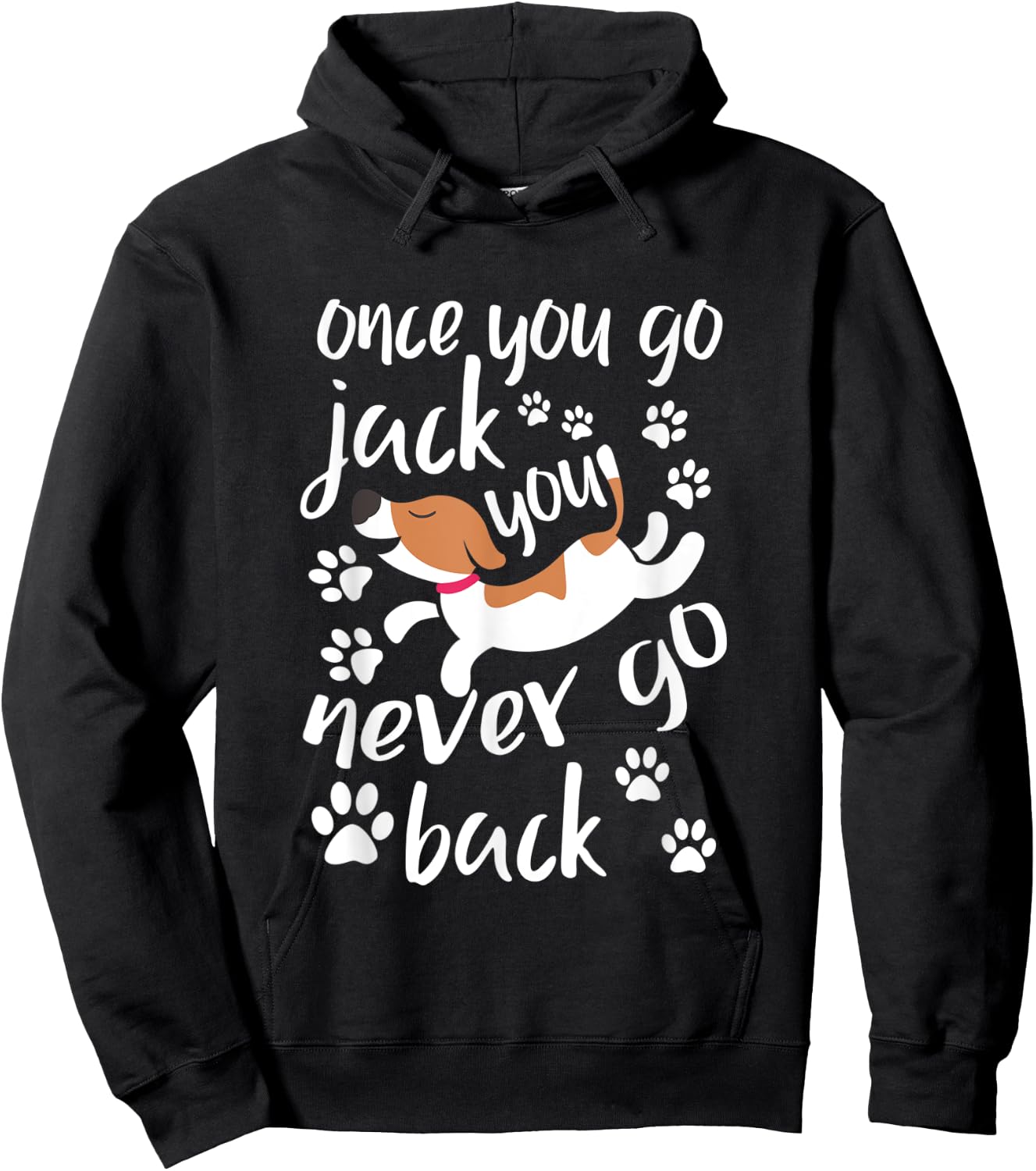 Once You Go Jack Russell Terrier Shirt Gift Dog Lover Women Kids Hoodie - Hoodie | Black
