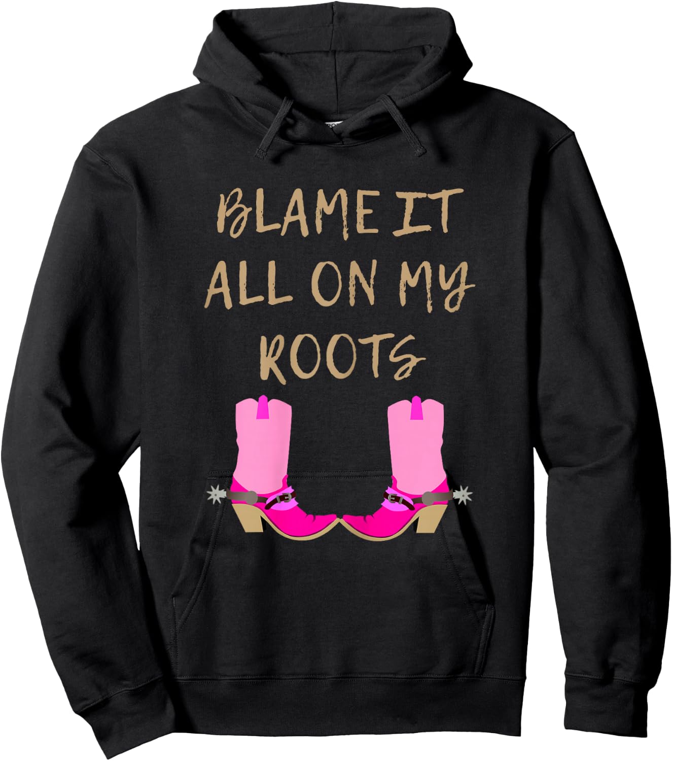 Blame It All On My Roots | Girls Kids - Country Hoodie - Hoodie | Black