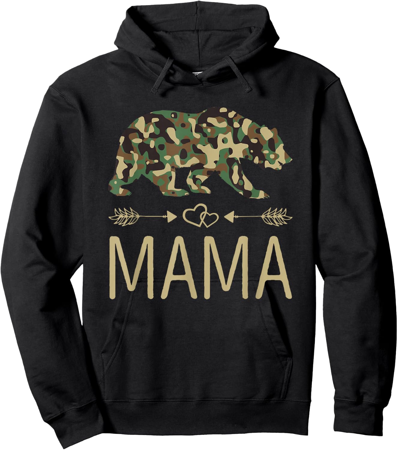 Mama Bear Camo Mother's Day Hoodie - Hoodie | Black