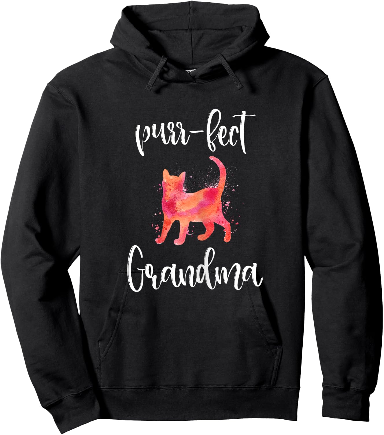 Purr-fect Grandma Shirt Cute Cat Lover Matching Family Hoodie - Hoodie | Black