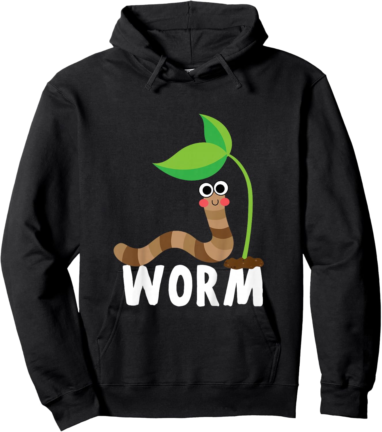 Kids Worm Shirt For Boys Or Girls | Cute Worm Gift Hoodie - Hoodie | Black