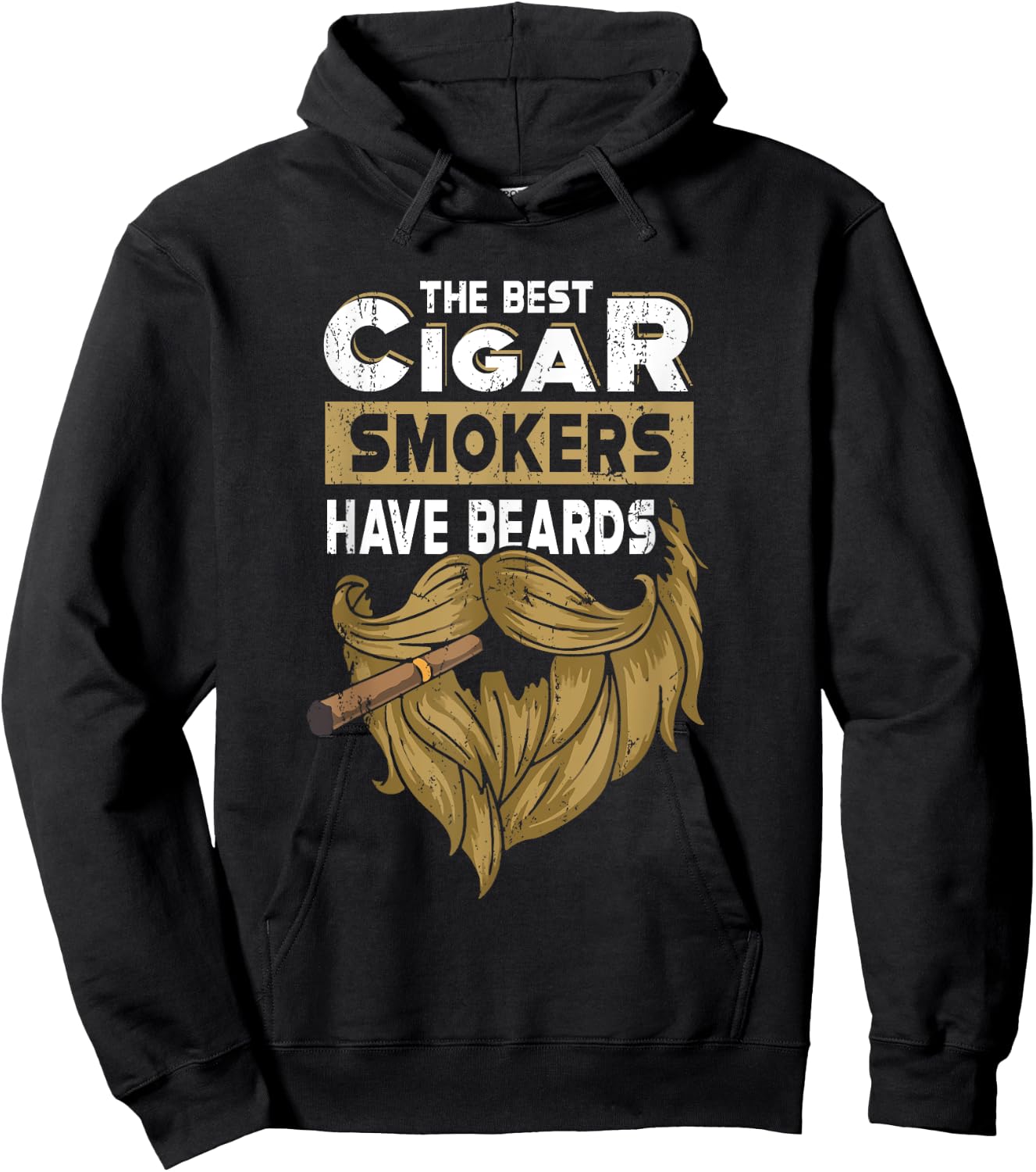 The Best Cigar Smokers Have Beards Cigar Smoker Hoodie - Hoodie | Black