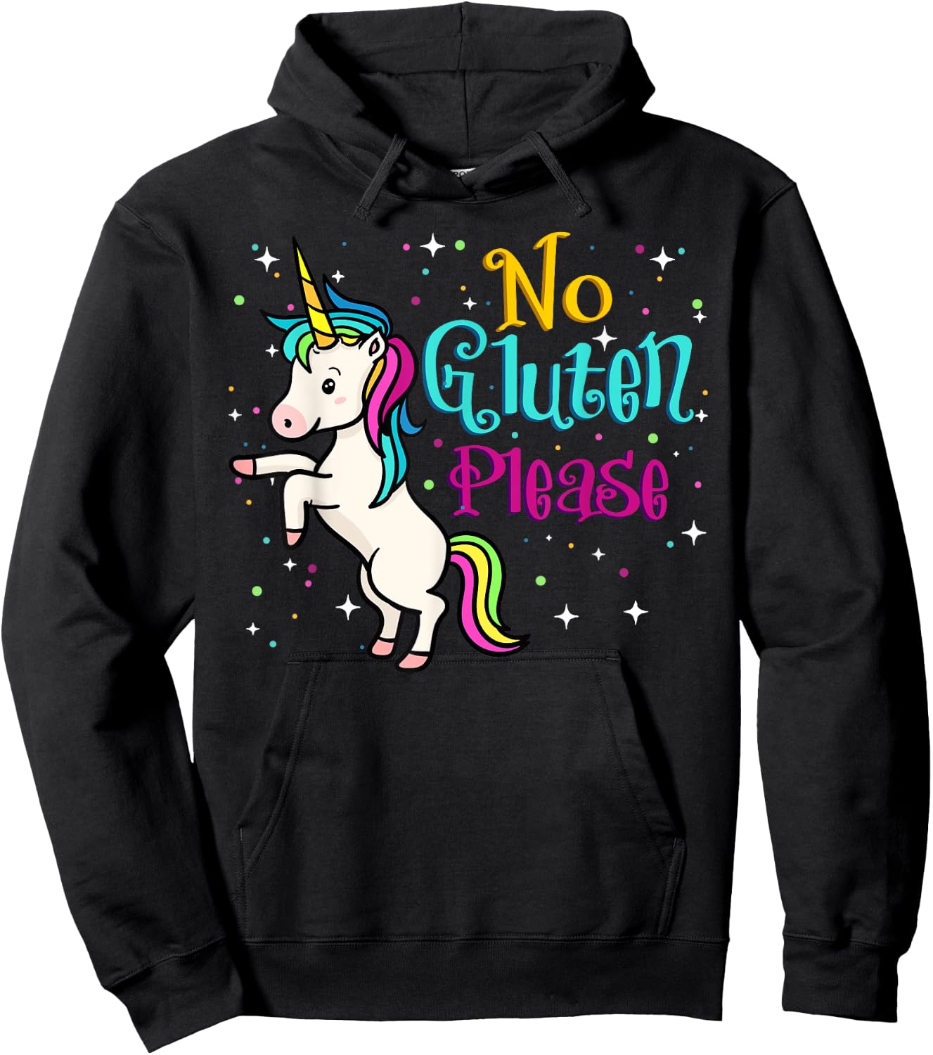 No Gluten Please Shirt Celiac Disease Autoimmune Eco Gift Hoodie - Hoodie | Black