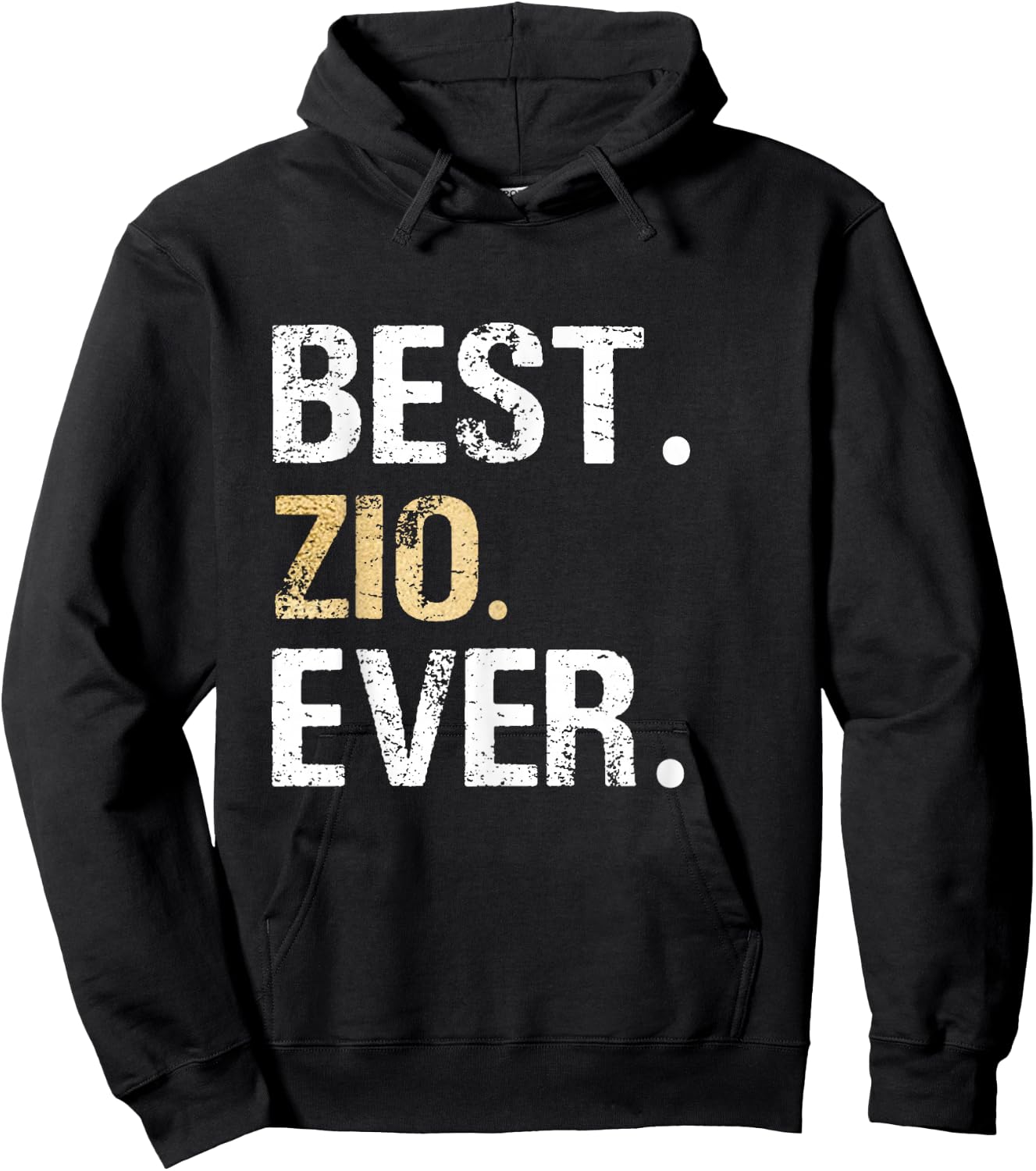Best Zio Ever Graphic Italian Gift from Niece or Nephew Hoodie - Hoodie | Black