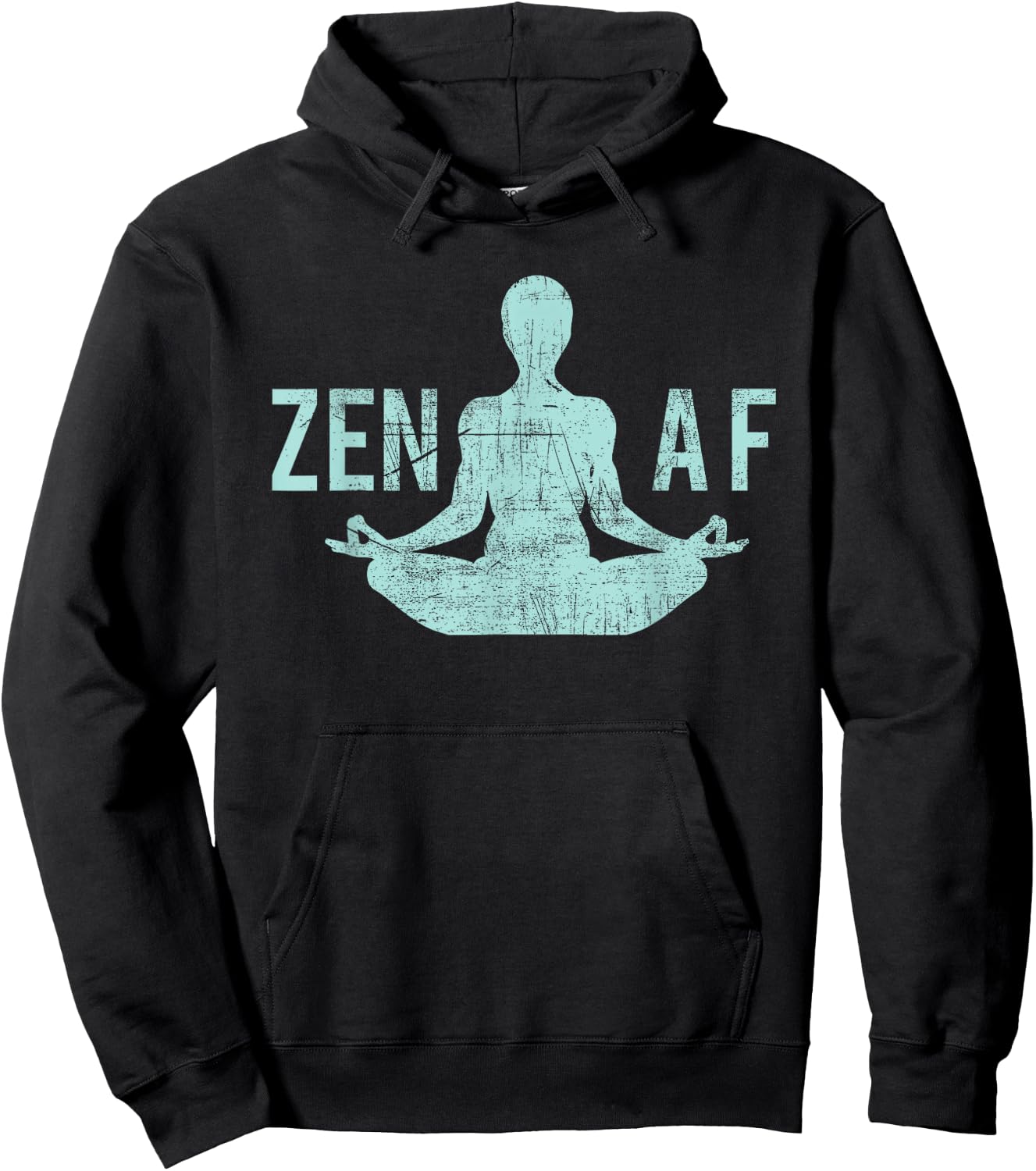 Zen AF Cute Yoga Clothes Funny Gifts Hoodie - Hoodie | Black