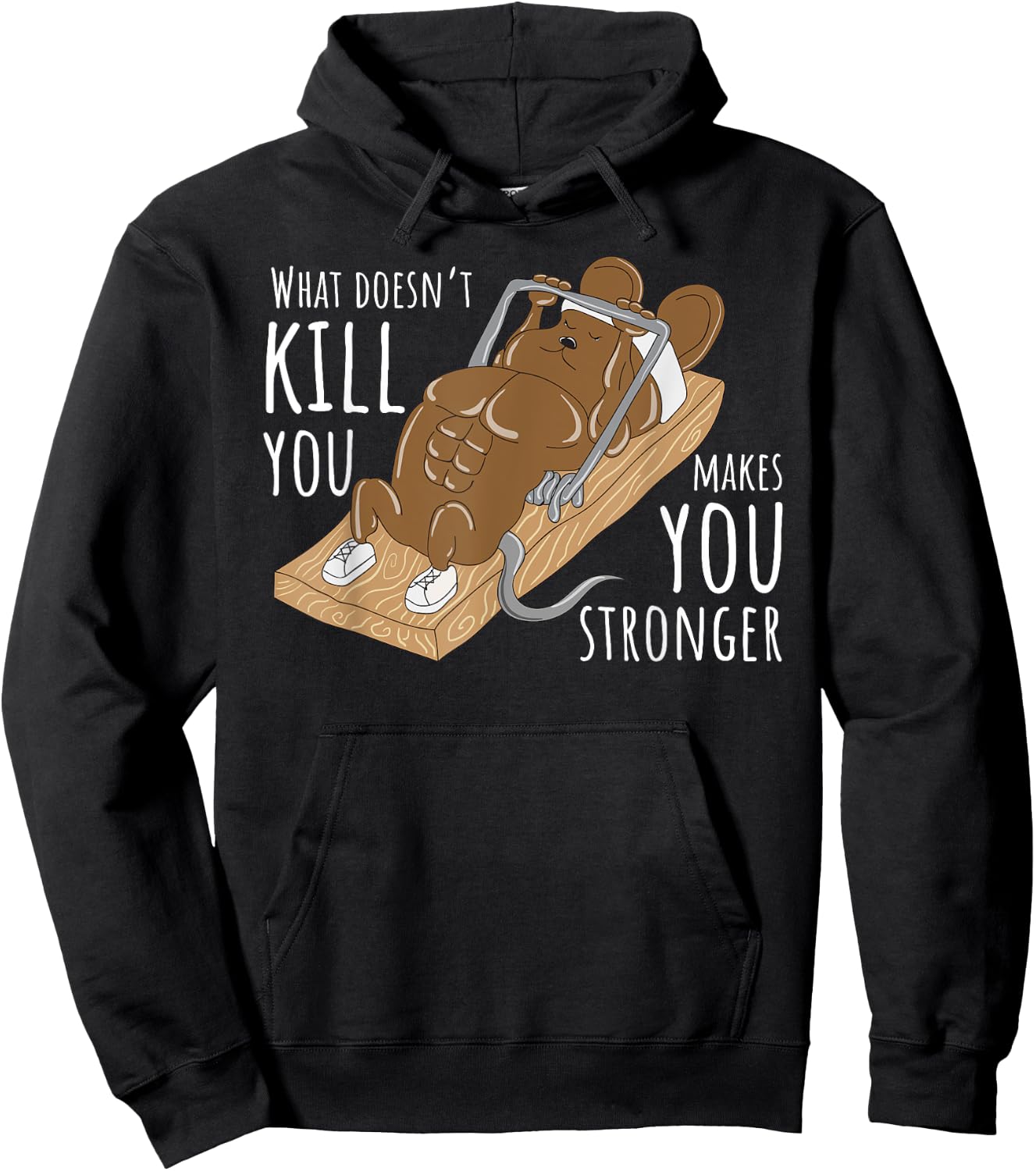 Gym Rat Workout Encouragement Funny Motivational Quote Gift Hoodie - Hoodie | Black